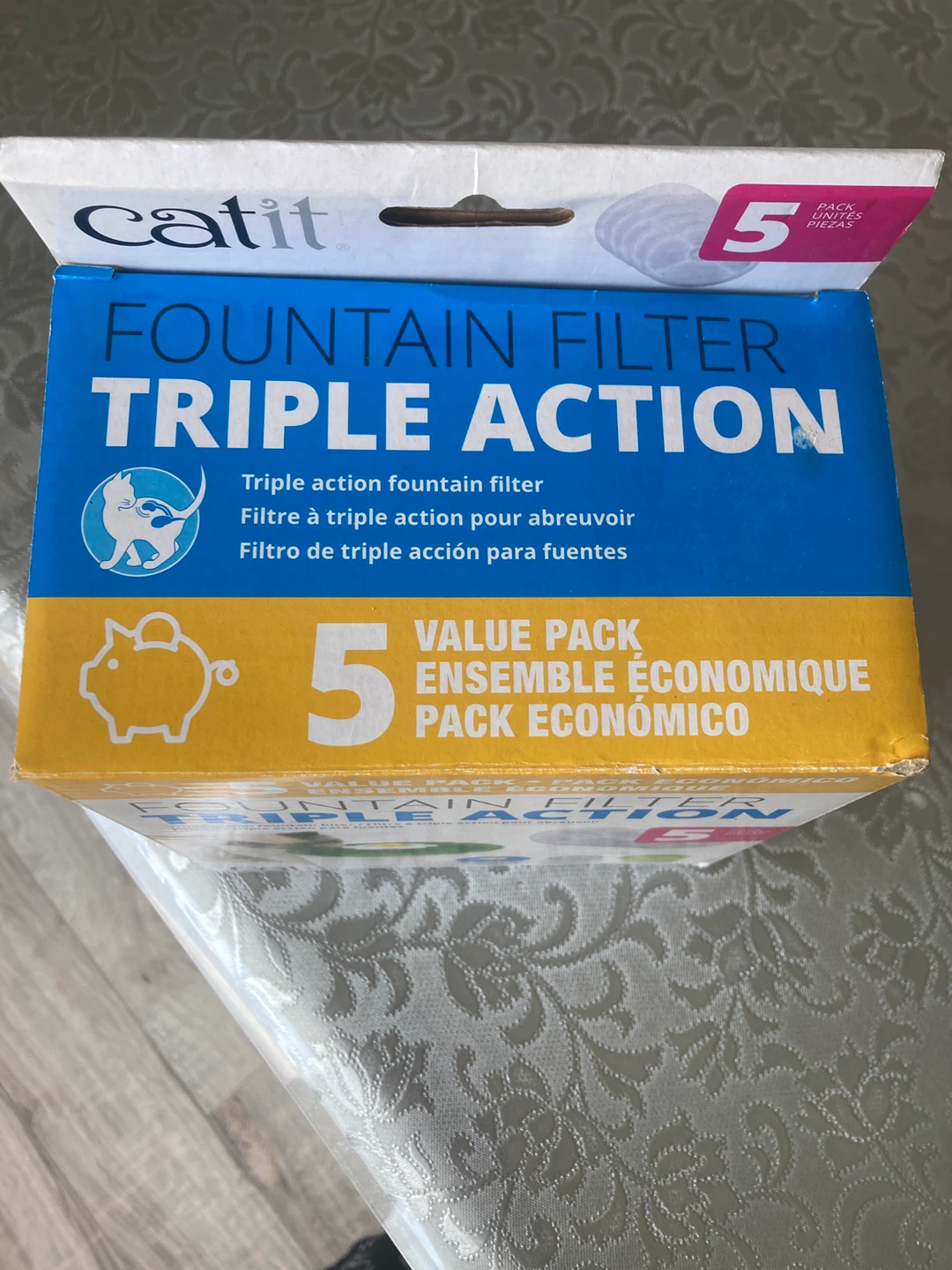 Catit Triple Action Fountain Filters - 5 Pack - photo 2