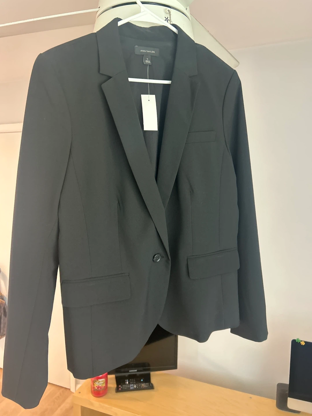 Ann Taylor Black 2 piece women’s suit Blazer and Dress - photo 2