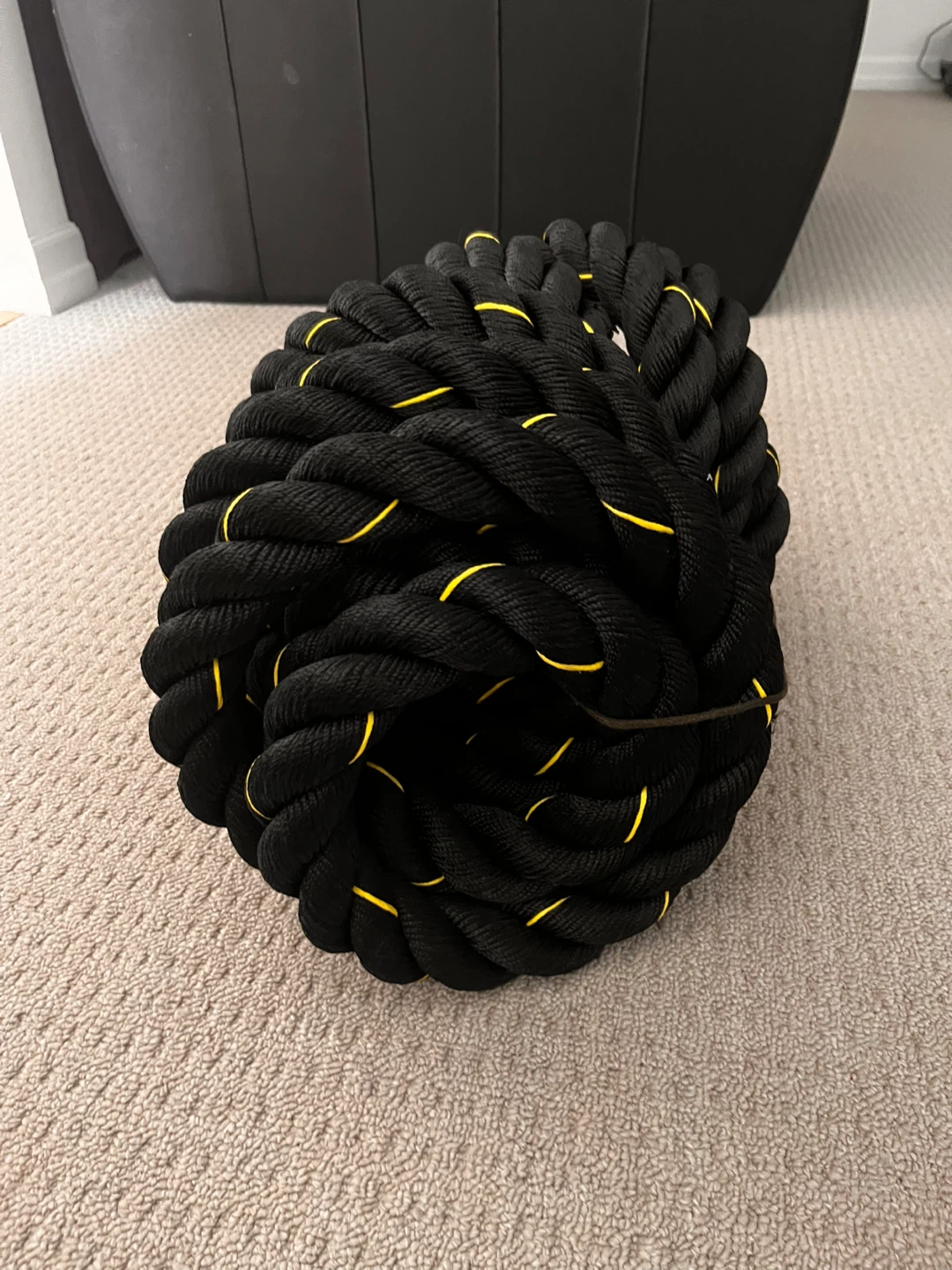 Black Battle Rope with Yellow Accents - photo 2