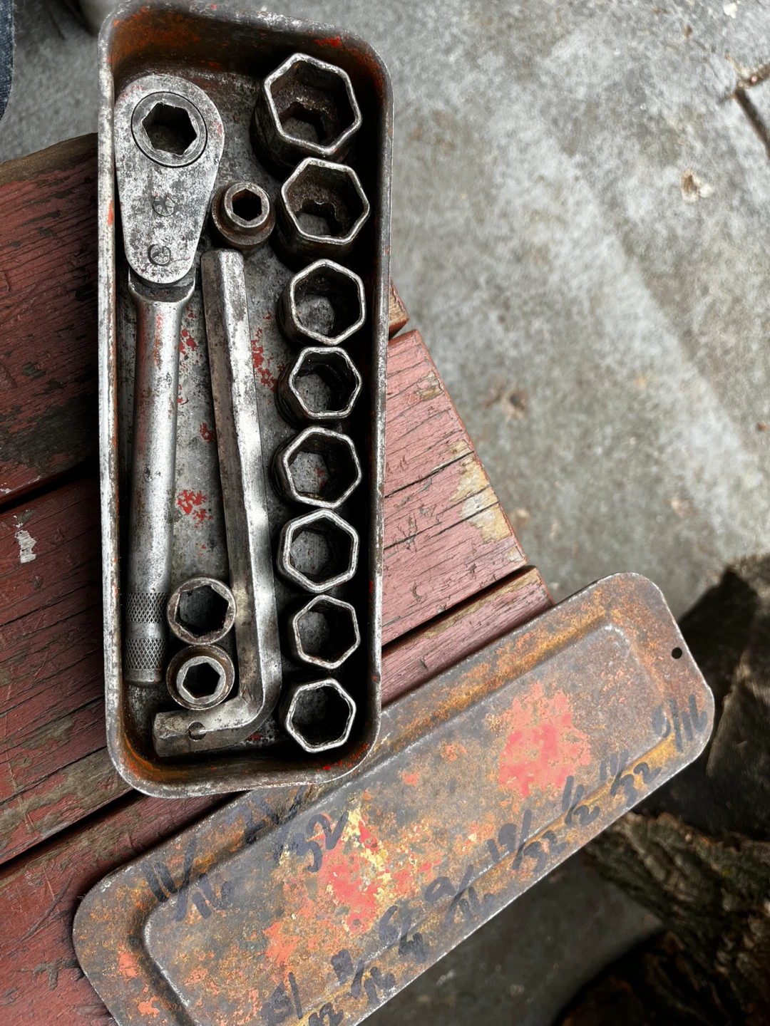 Vintage Socket Wrench Set with Case