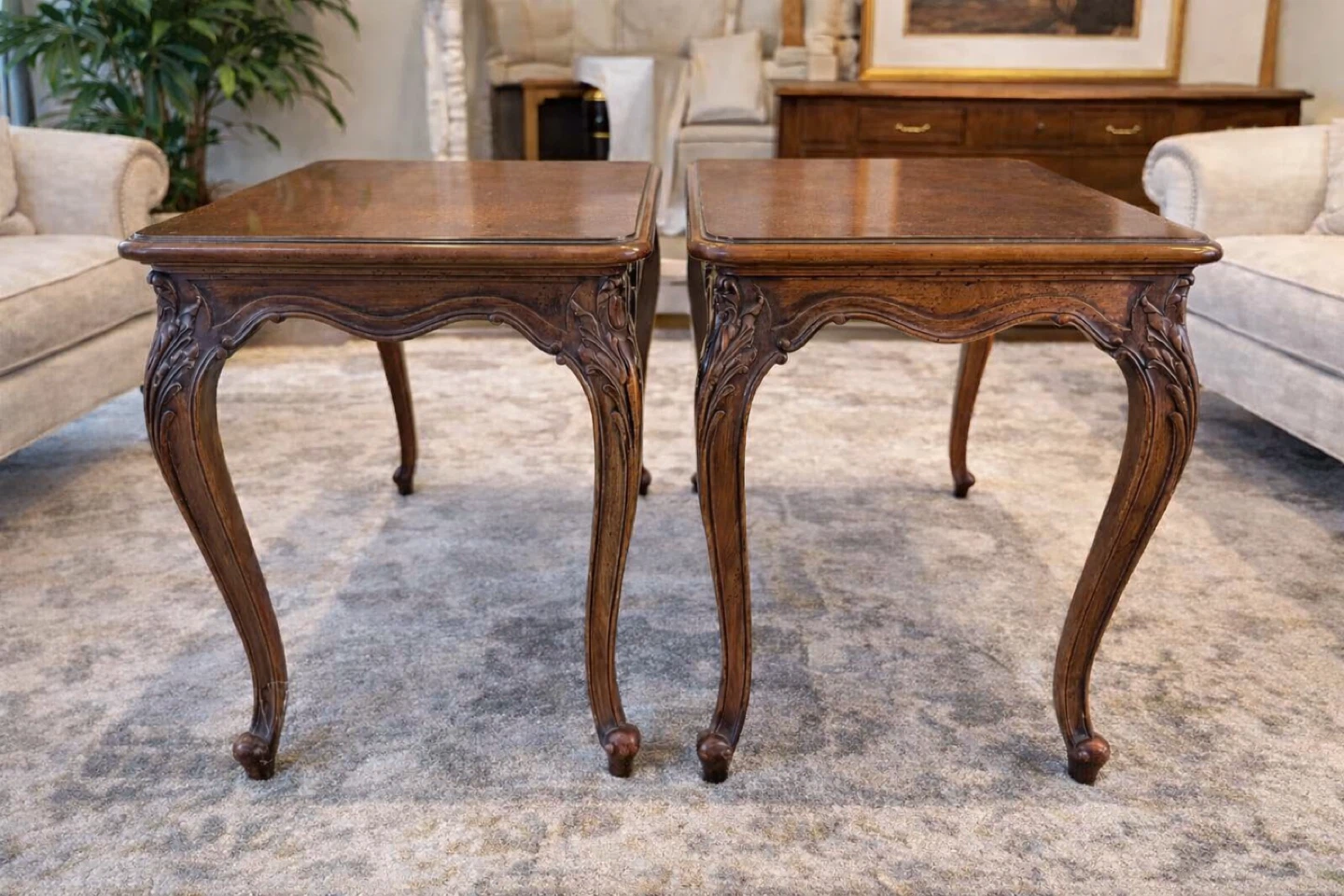 French Provincial Wood End/Side Tables