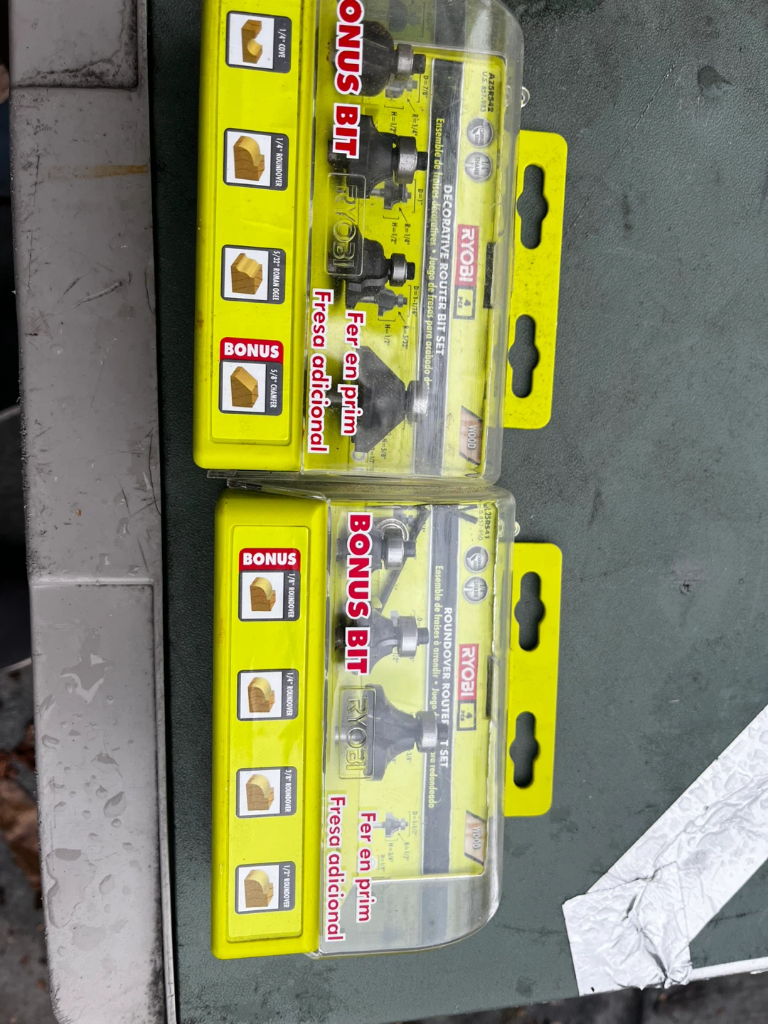 Ryobi Router Bit Sets - Decorative & Roundover