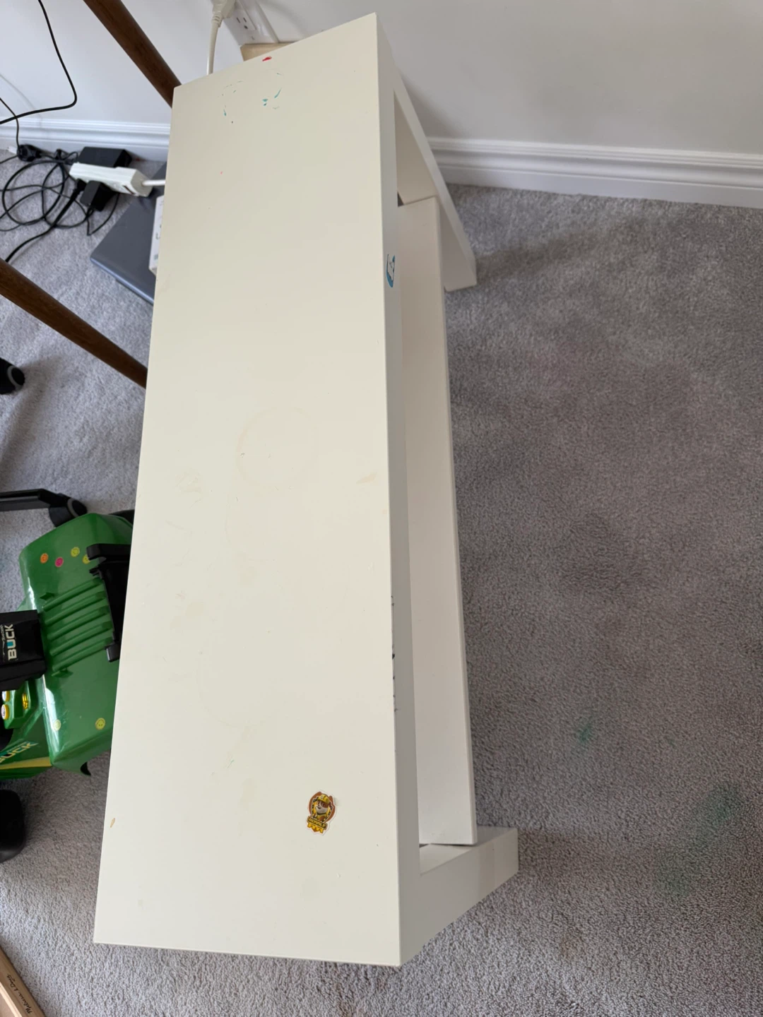 White 2-Tier Shelf Unit - photo 3
