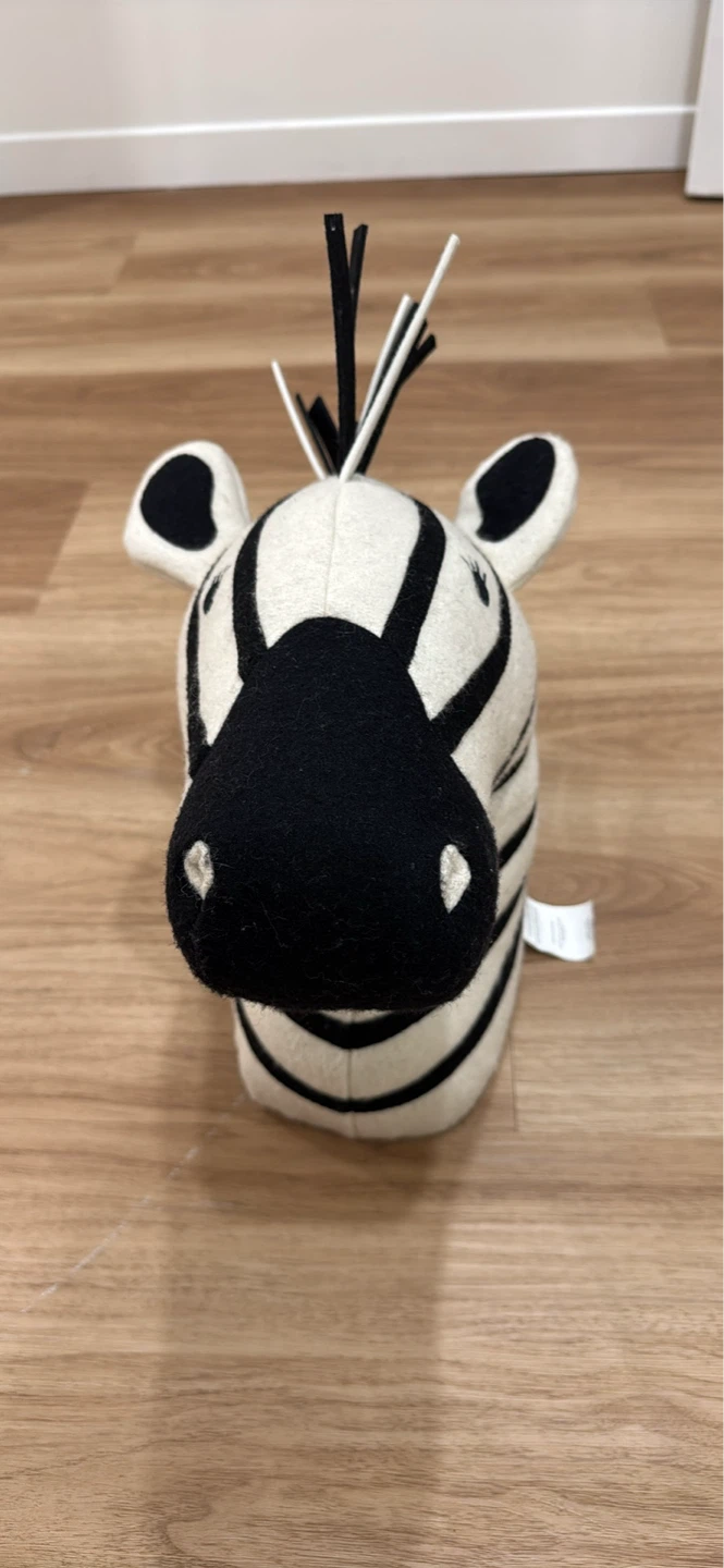 Plush Zebra nursery decor