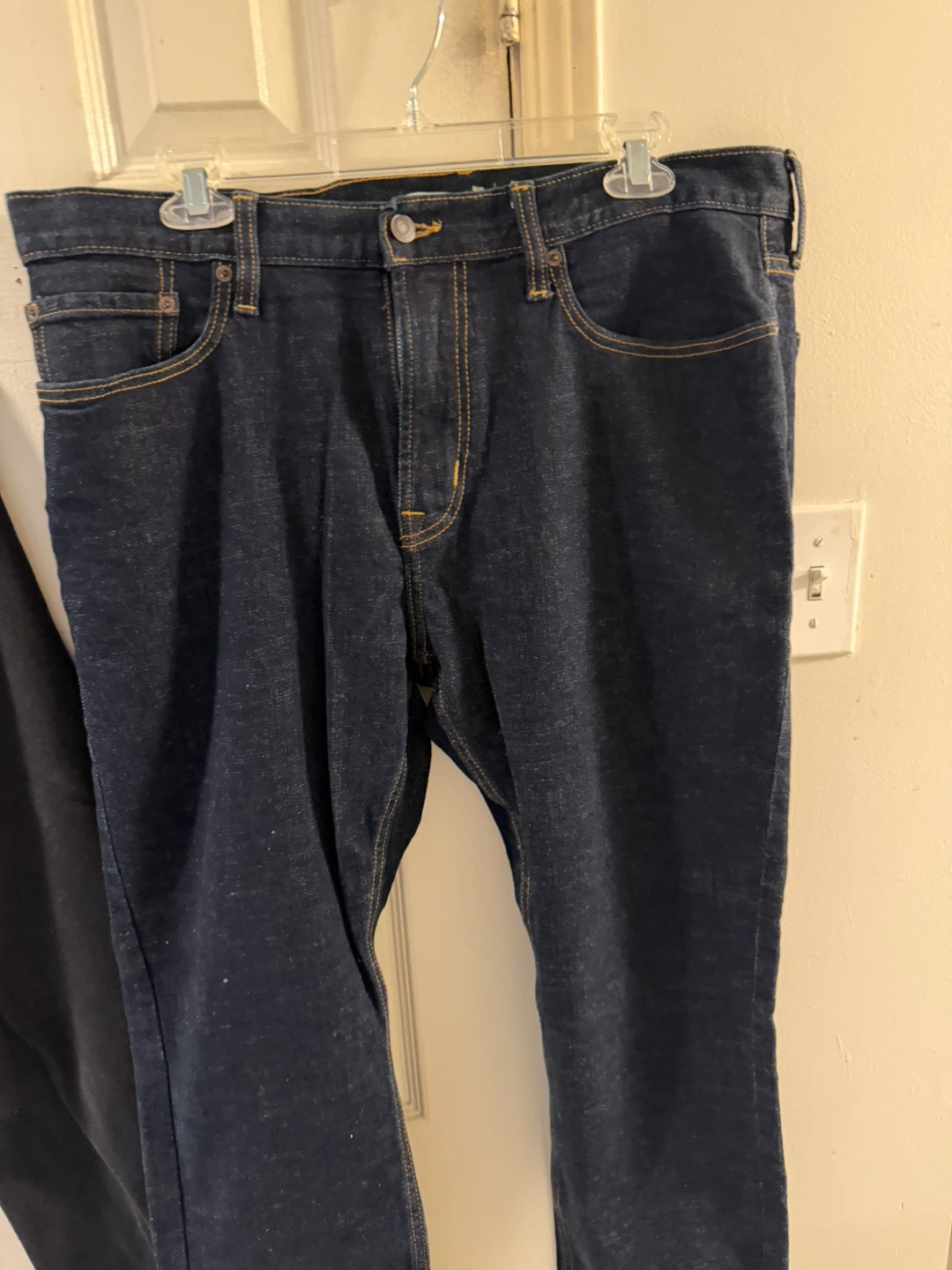 Roots Black Sweatpants and Blue Denim Jeans - photo 3