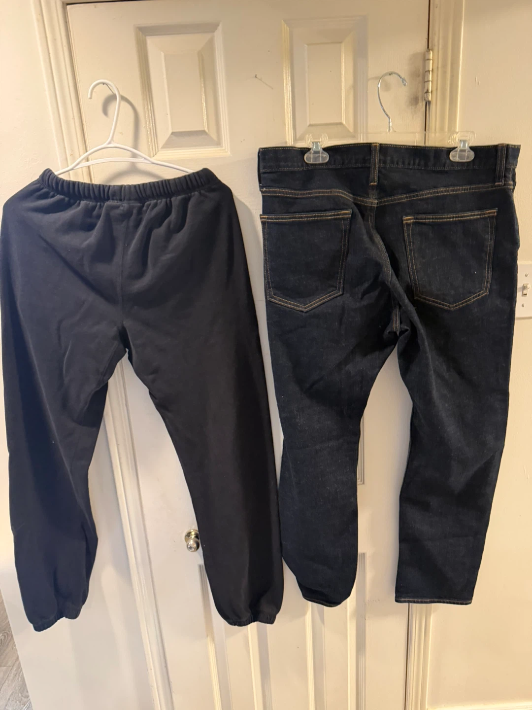 Roots Black Sweatpants and Blue Denim Jeans - photo 4