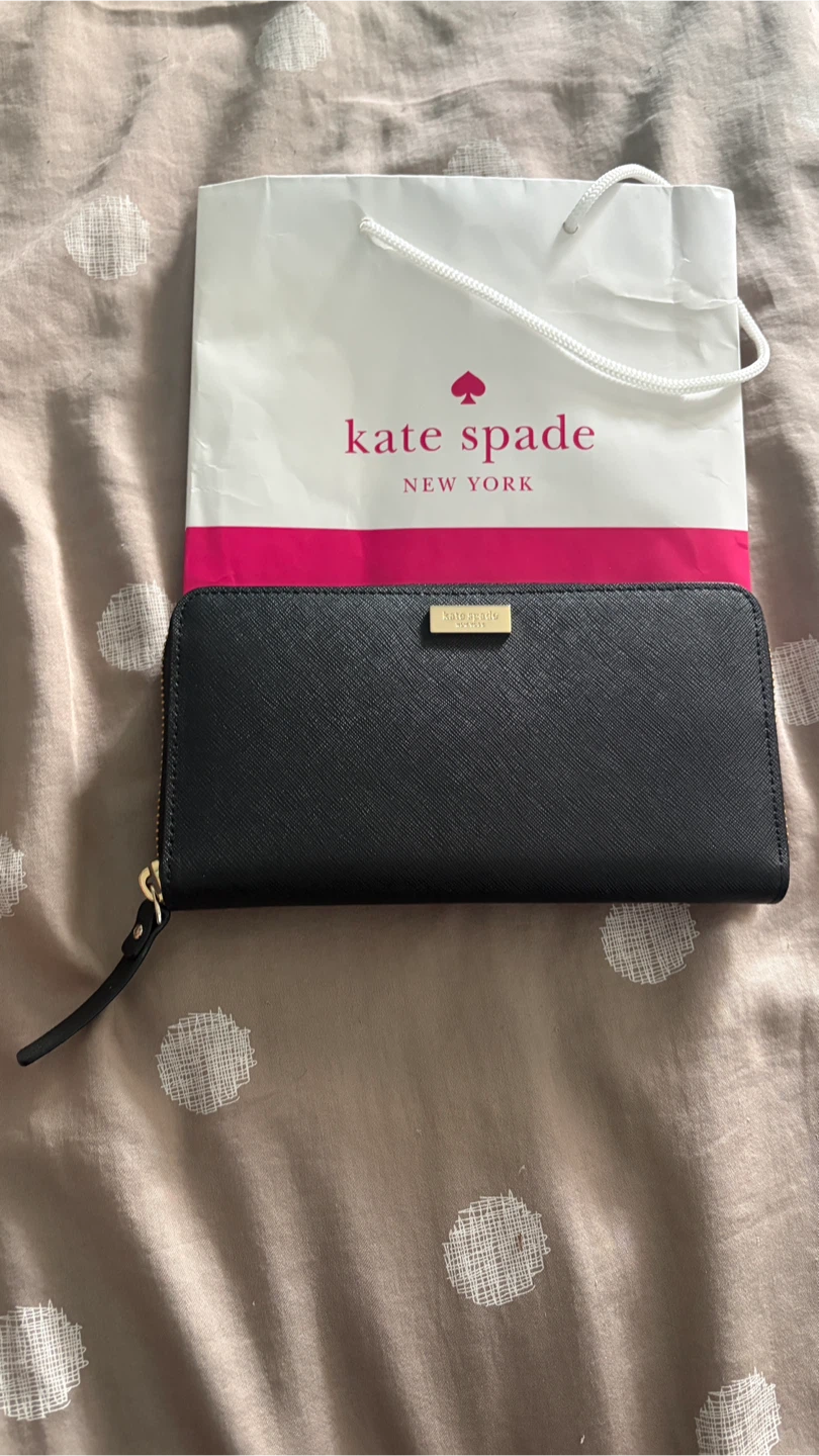 Kate Spade New York Black Zip Around Wallet