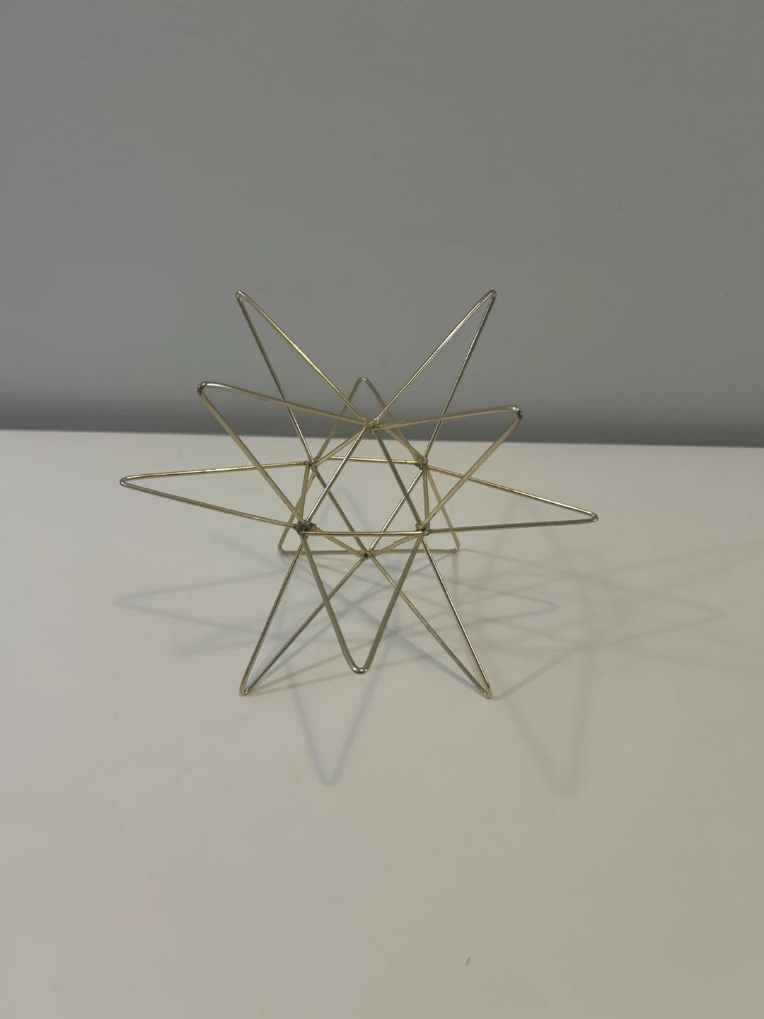 Gold Geometric Star Sculpture