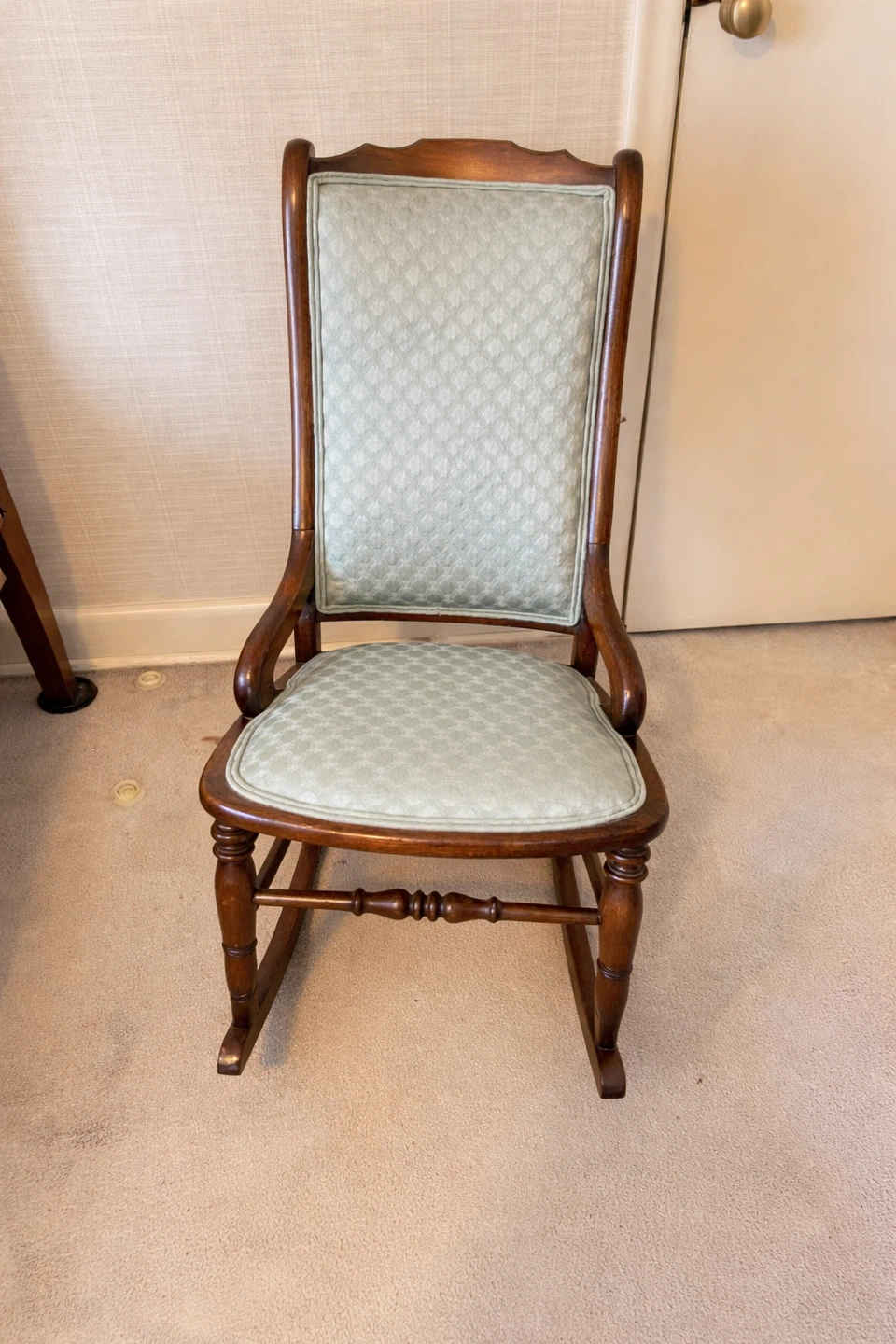 Wooden Rocking Chair with Padded Seat and Back - photo 2
