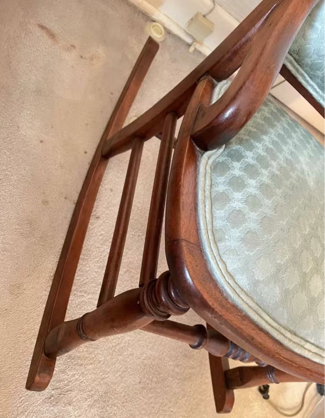 Wooden Rocking Chair with Padded Seat and Back - photo 5