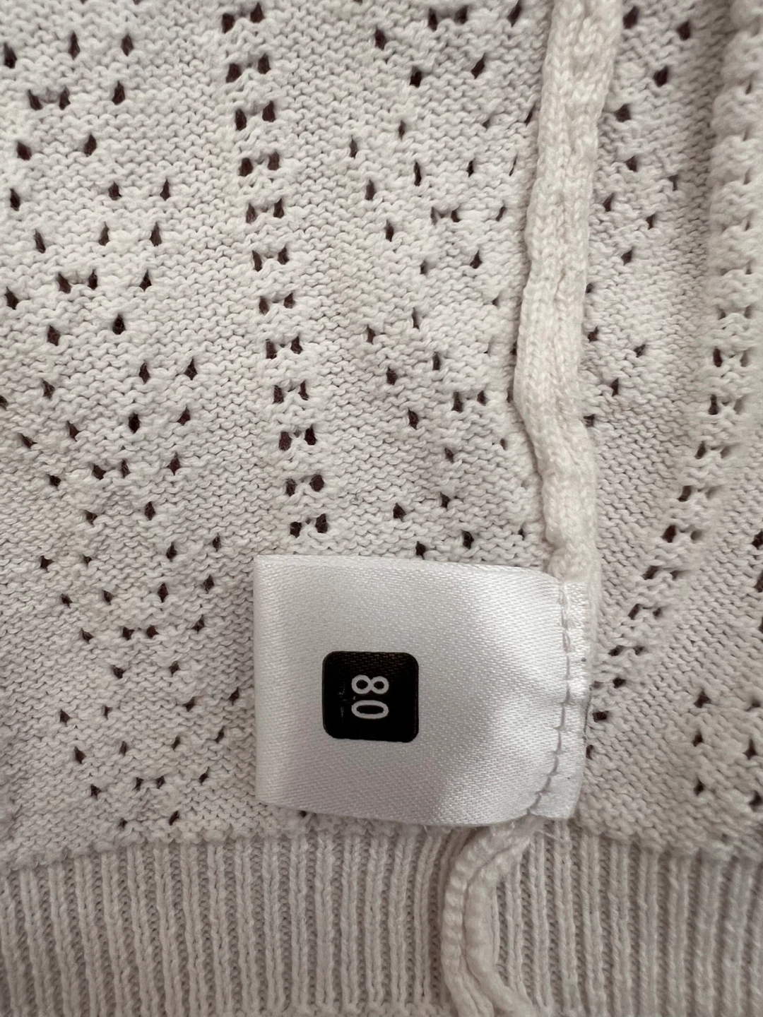White knit baby cardigan size 80 - photo 3