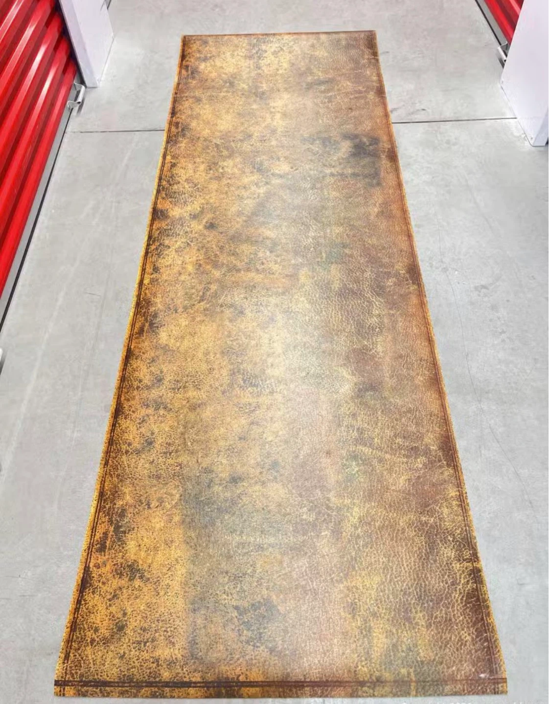 Adama Alma Faux Leather Vinyl Runner Rug, 2.6' x 7.8'