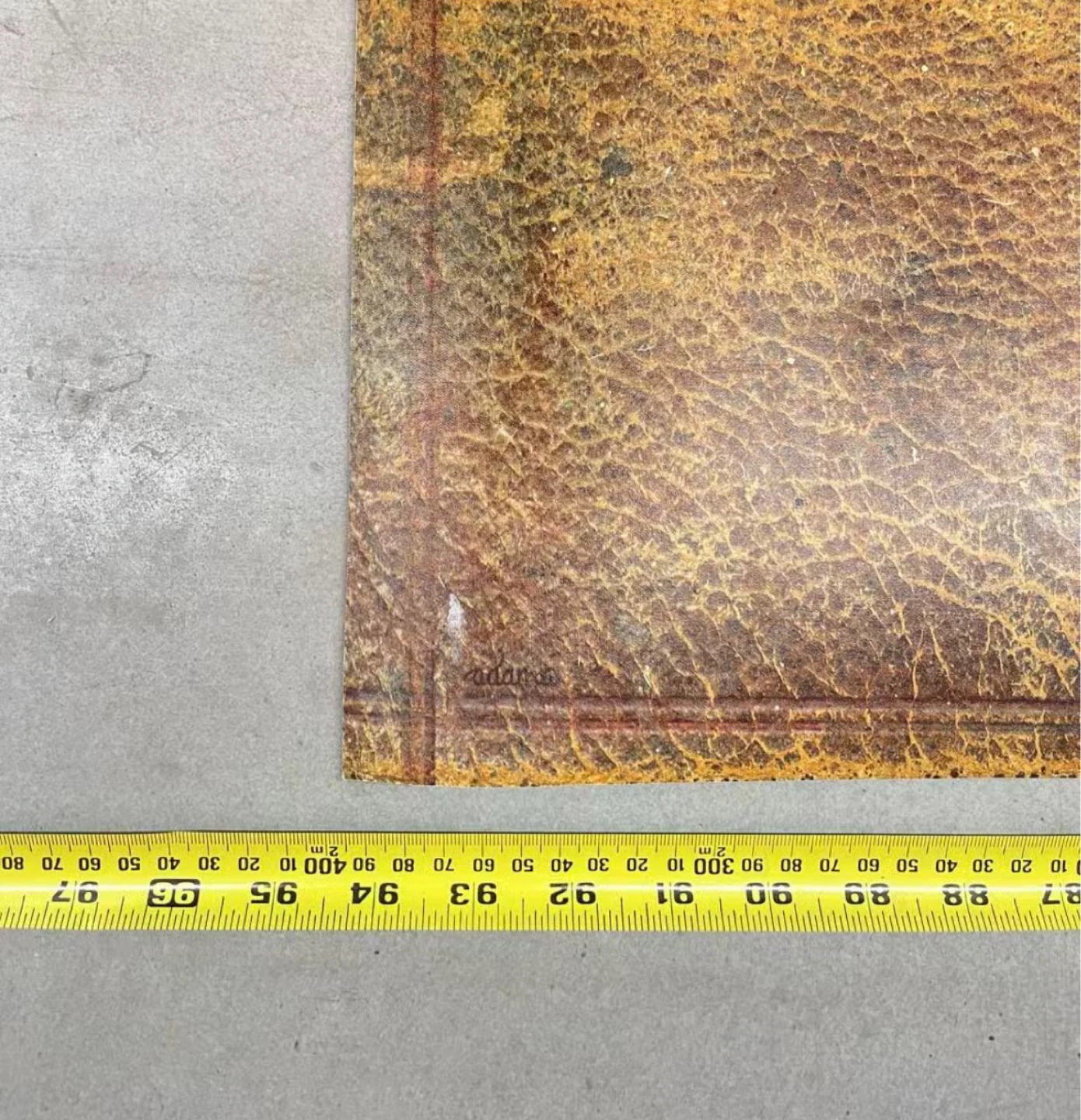 Adama Alma Faux Leather Vinyl Runner Rug, 2.6' x 7.8' - photo 3