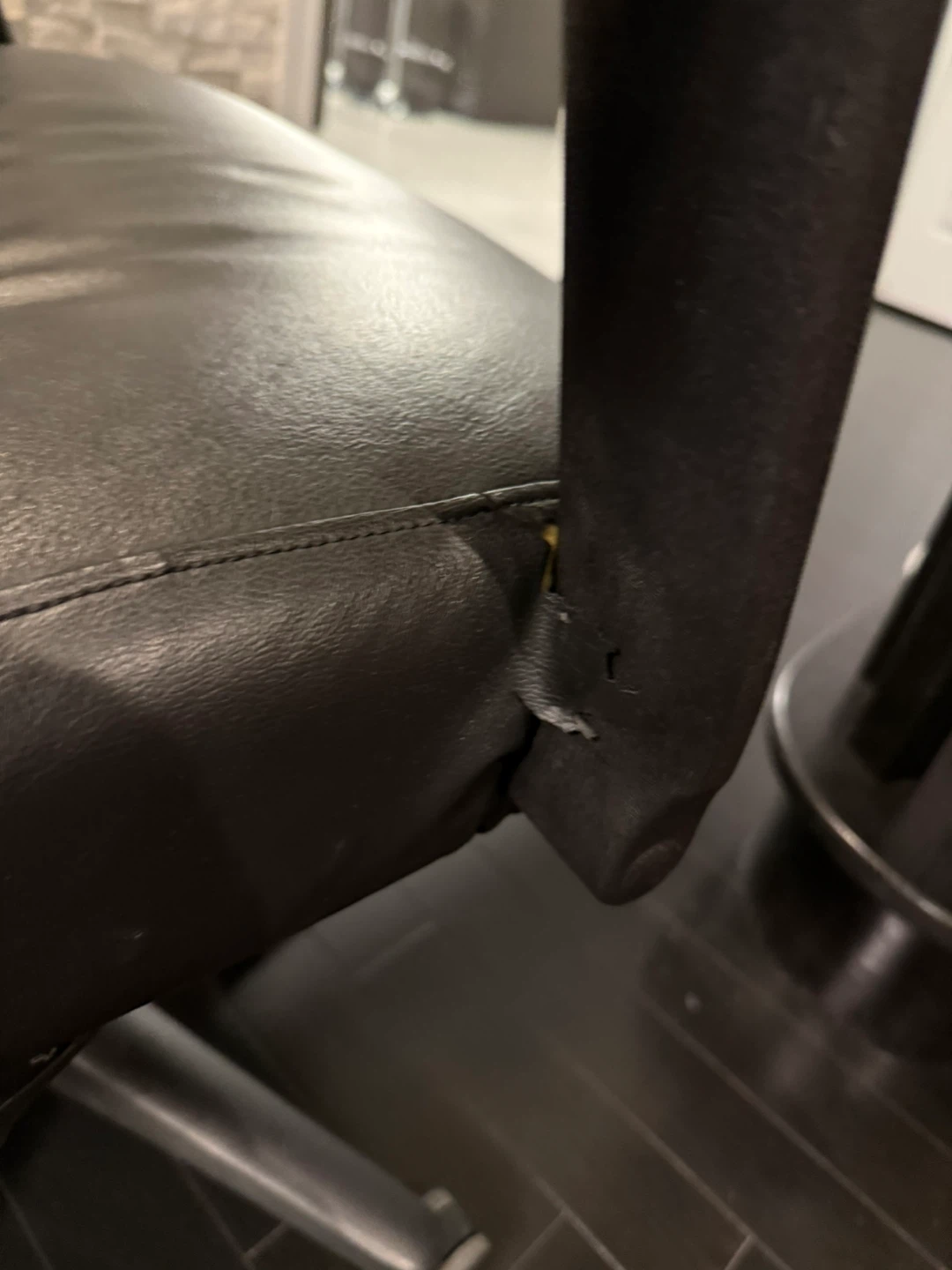 Black Leather Office Chair - photo 3