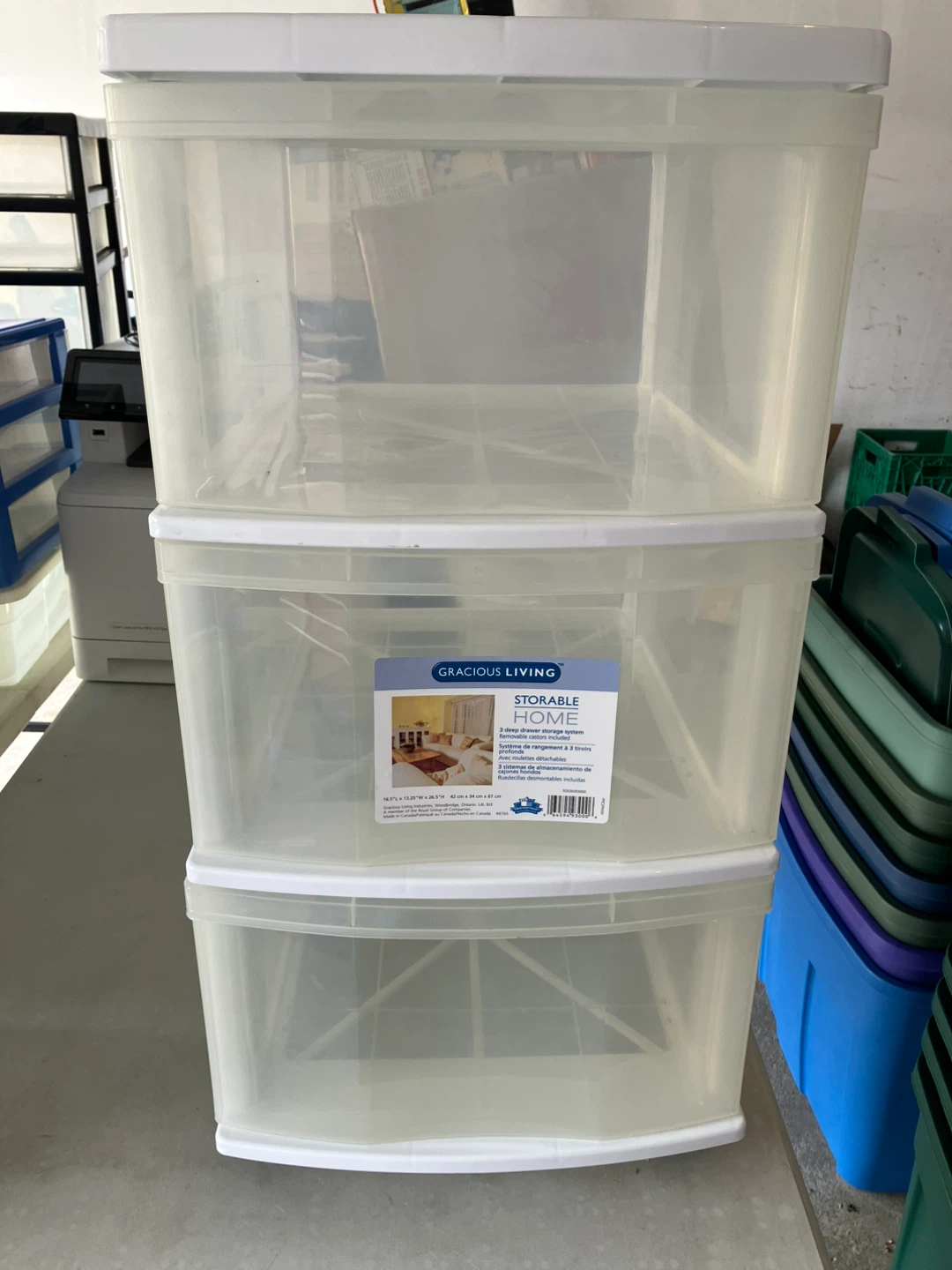Gracious Living 3-Drawer Storage Unit