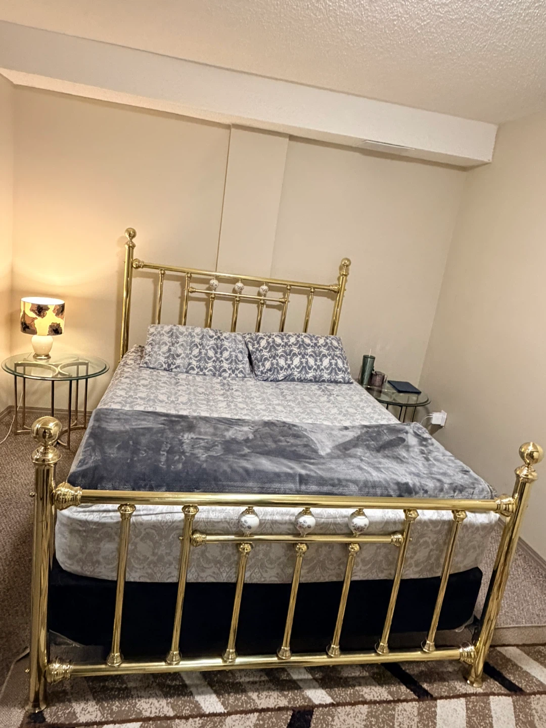 Queen size bed frame and nightstands