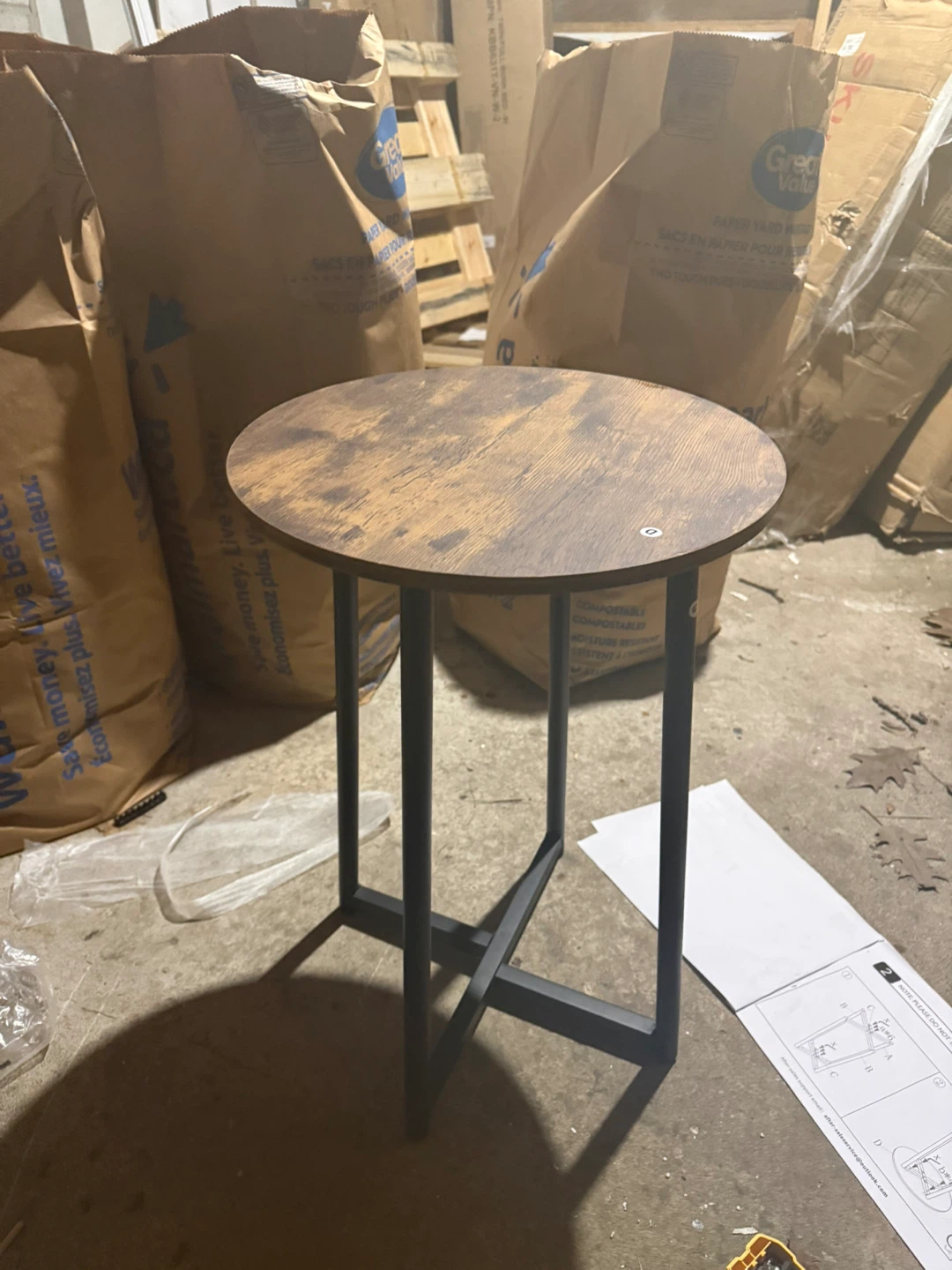 Round Wood Accent Table - photo 3