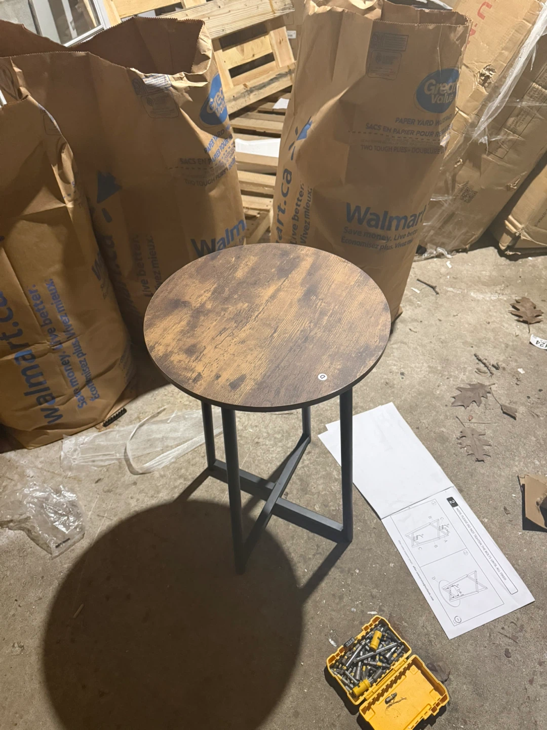 Round Wood Accent Table