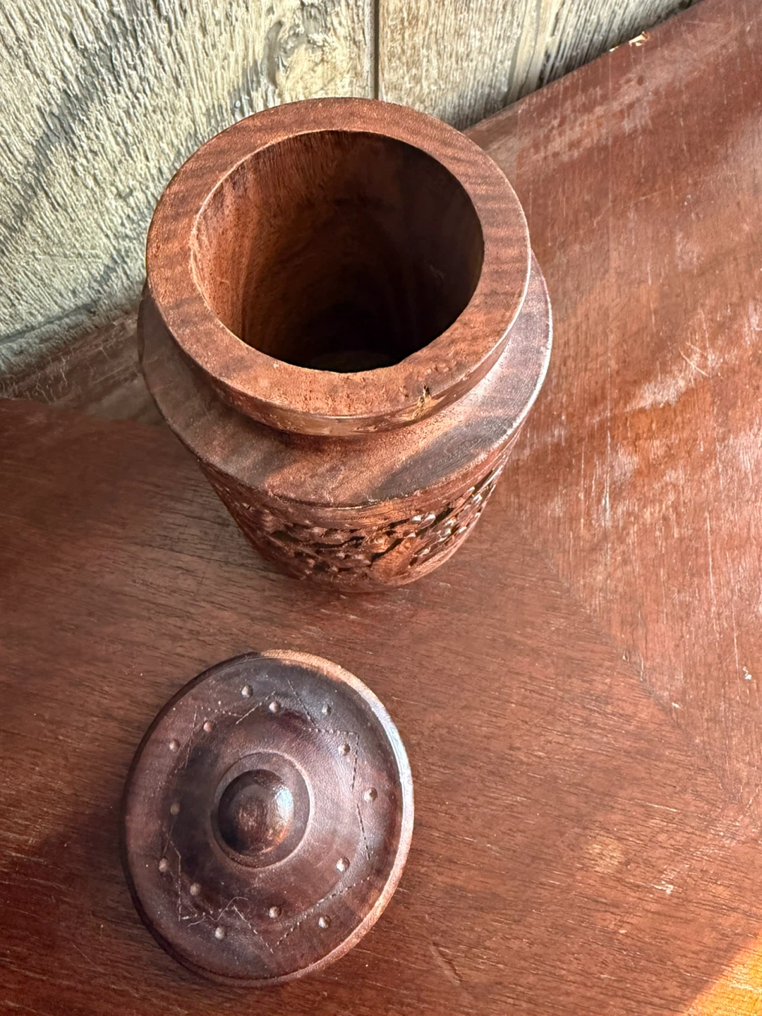 Carved jar 7” tall - photo 2