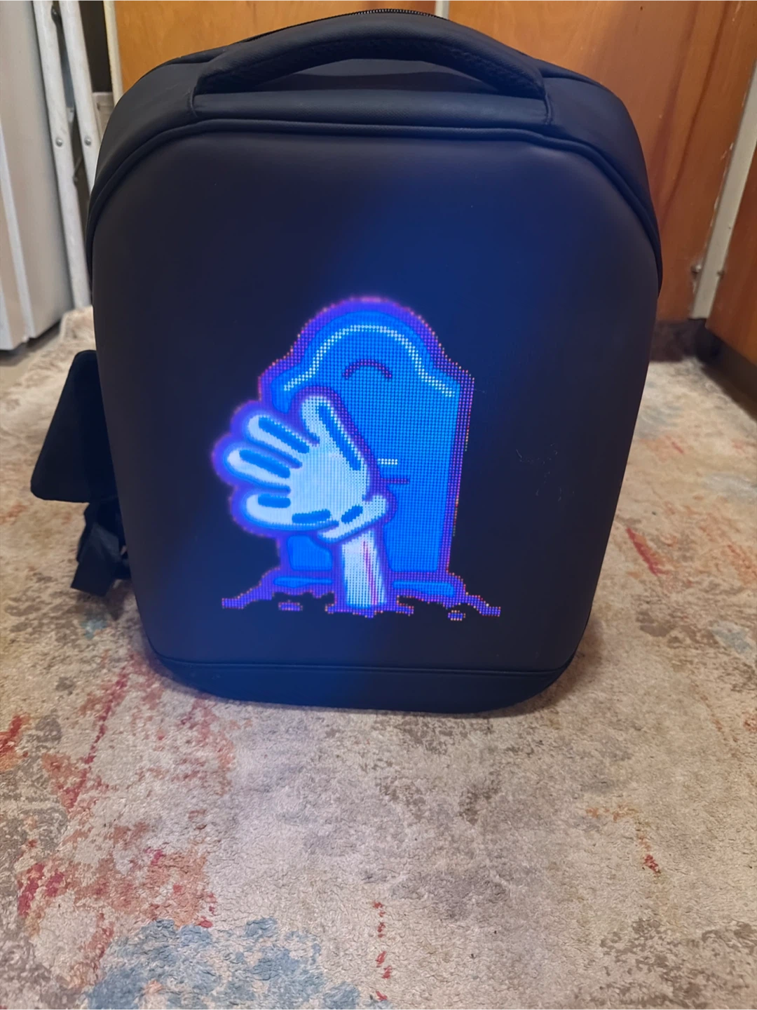 Black Backpack with Programmable LED Display