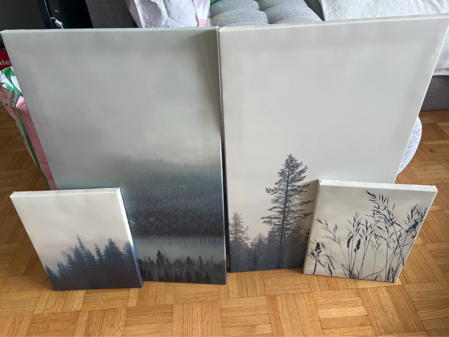 Set of 4 Canvas Wall Art Prints - Nature Scenery