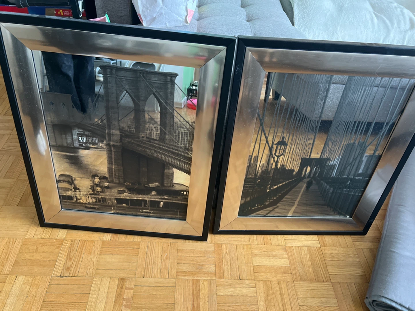 Set of 2 Framed Prints - Brooklyn Bridge
