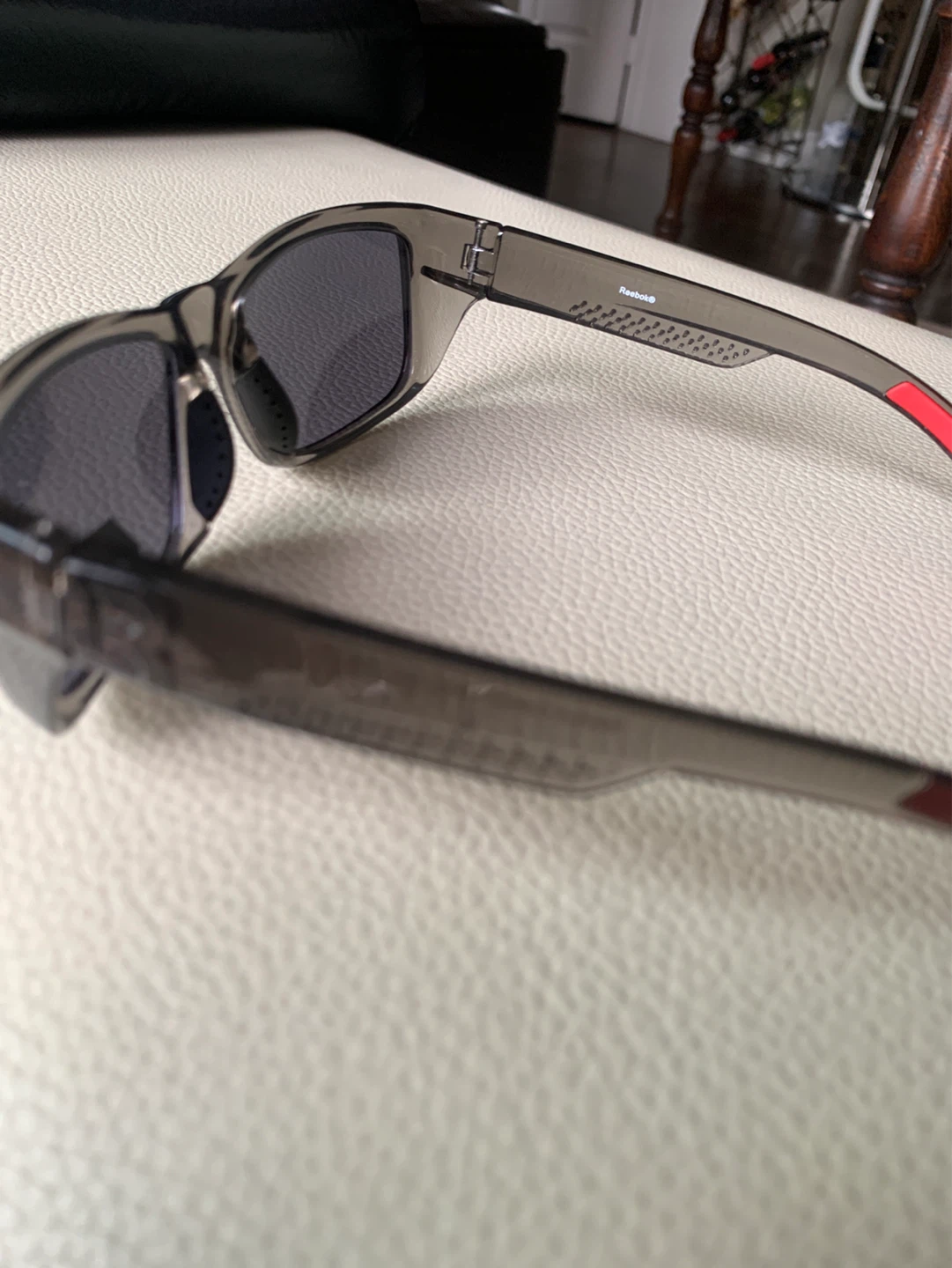 Reebok Sunglasses Grey Red Accents 100% UV Protection - photo 2