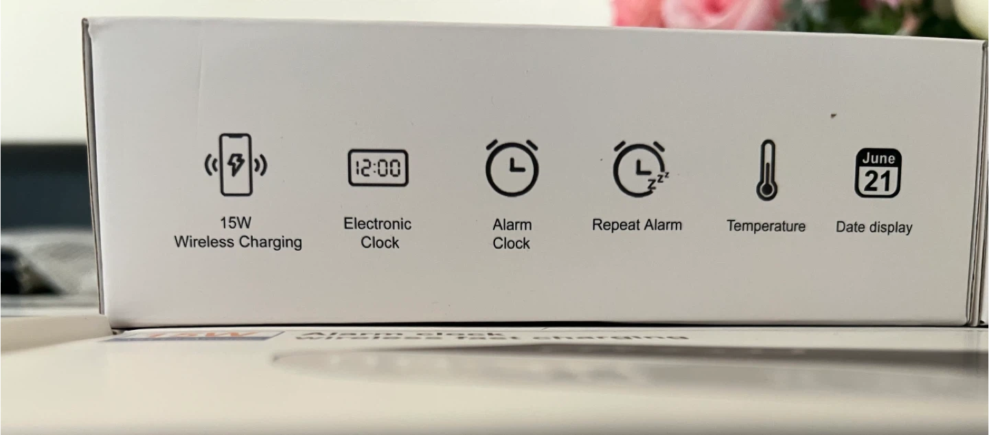 15W Wireless Charging Alarm Clock - photo 2