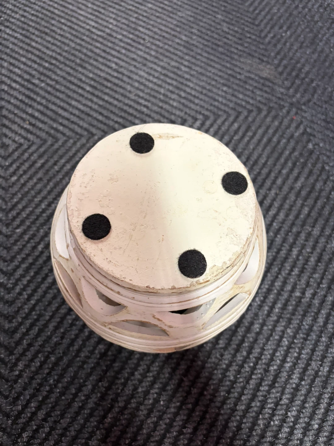White Carved Lantern Candle Holder - photo 3