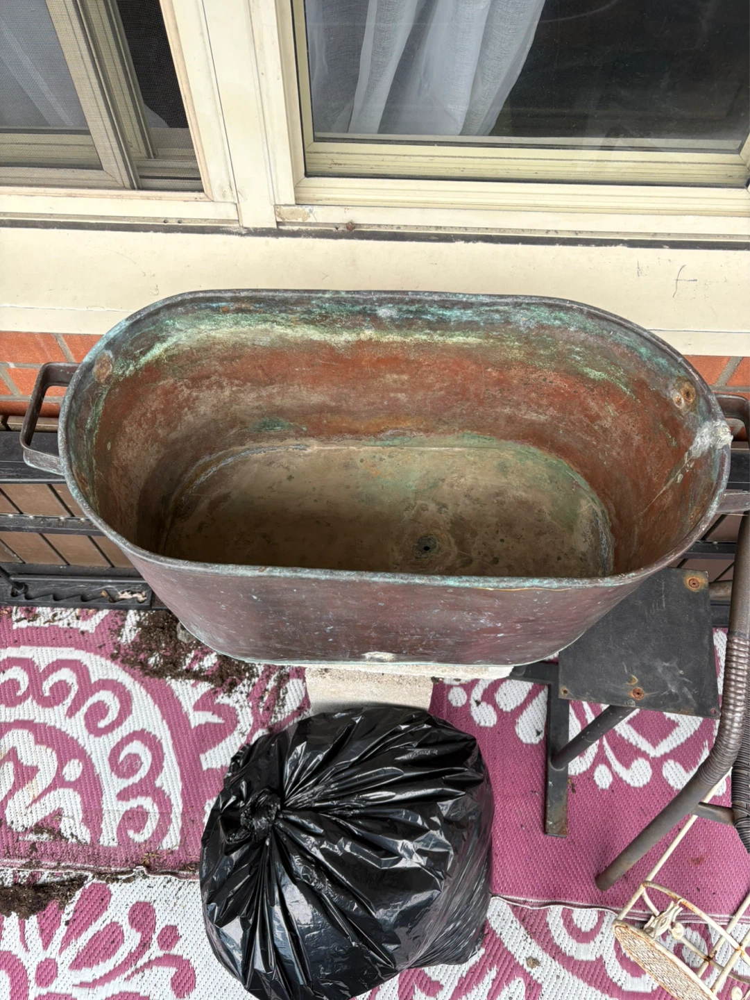 Vintage Copper Wash Tub Planter - photo 2