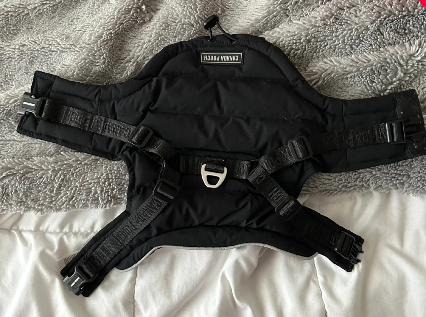 Canada Pooch Black Puffer Dog Vest - Size 10