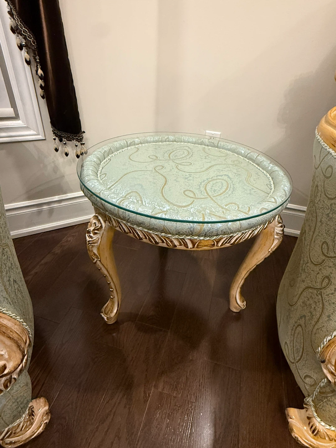 Ornate Sofa, Chair, and Side Table Set - photo 3