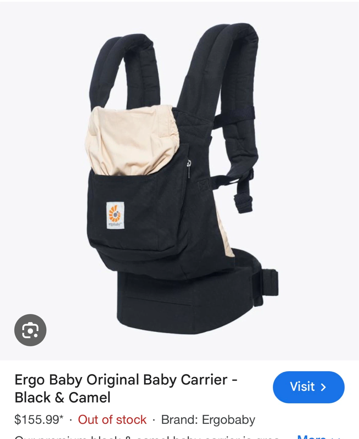 Ergobaby Original Baby Carrier - Black & Camel - photo 4
