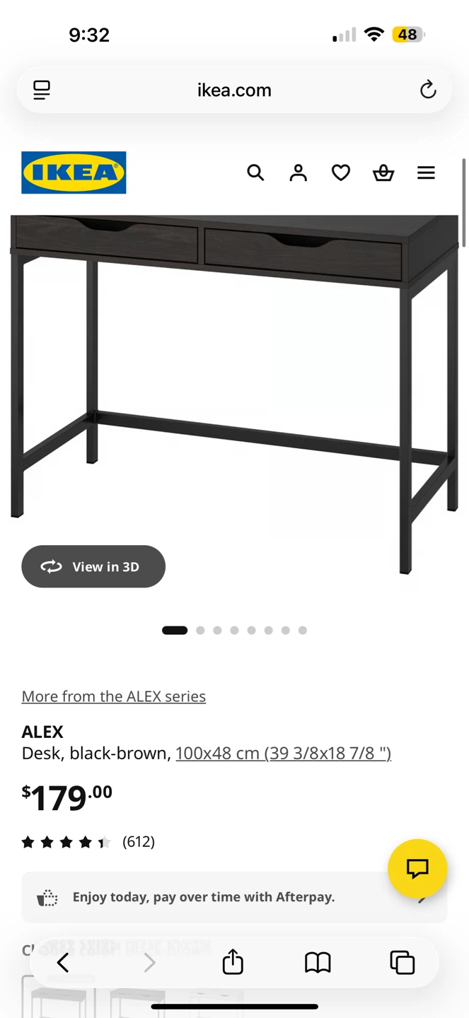 IKEA ALEX Desk - Black-Brown - photo 2