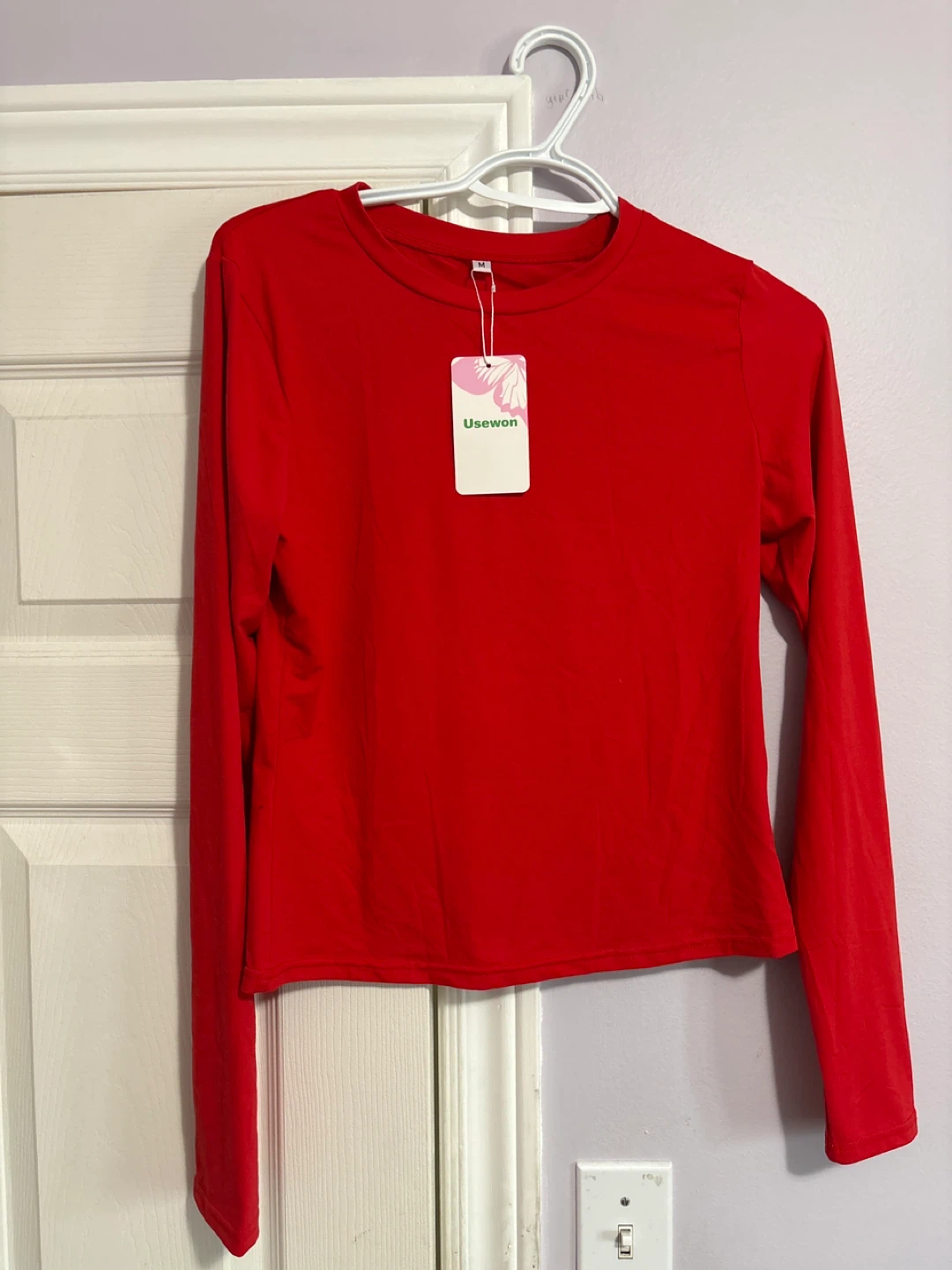 Usewon Red Long Sleeve T-Shirt - Size M