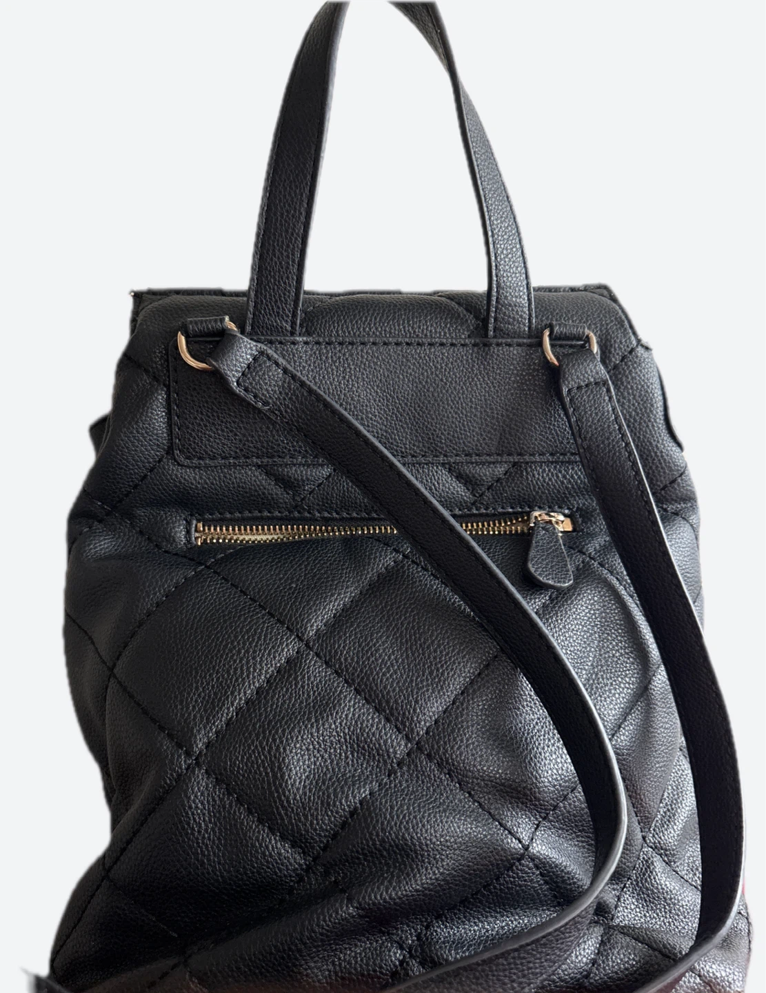 Guess Quilted Black Faux Leather Backpack - photo 2
