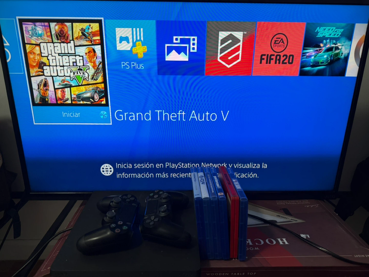 PlayStation 4 Slim Console with 6 Games and 2 Controllers - photo 3