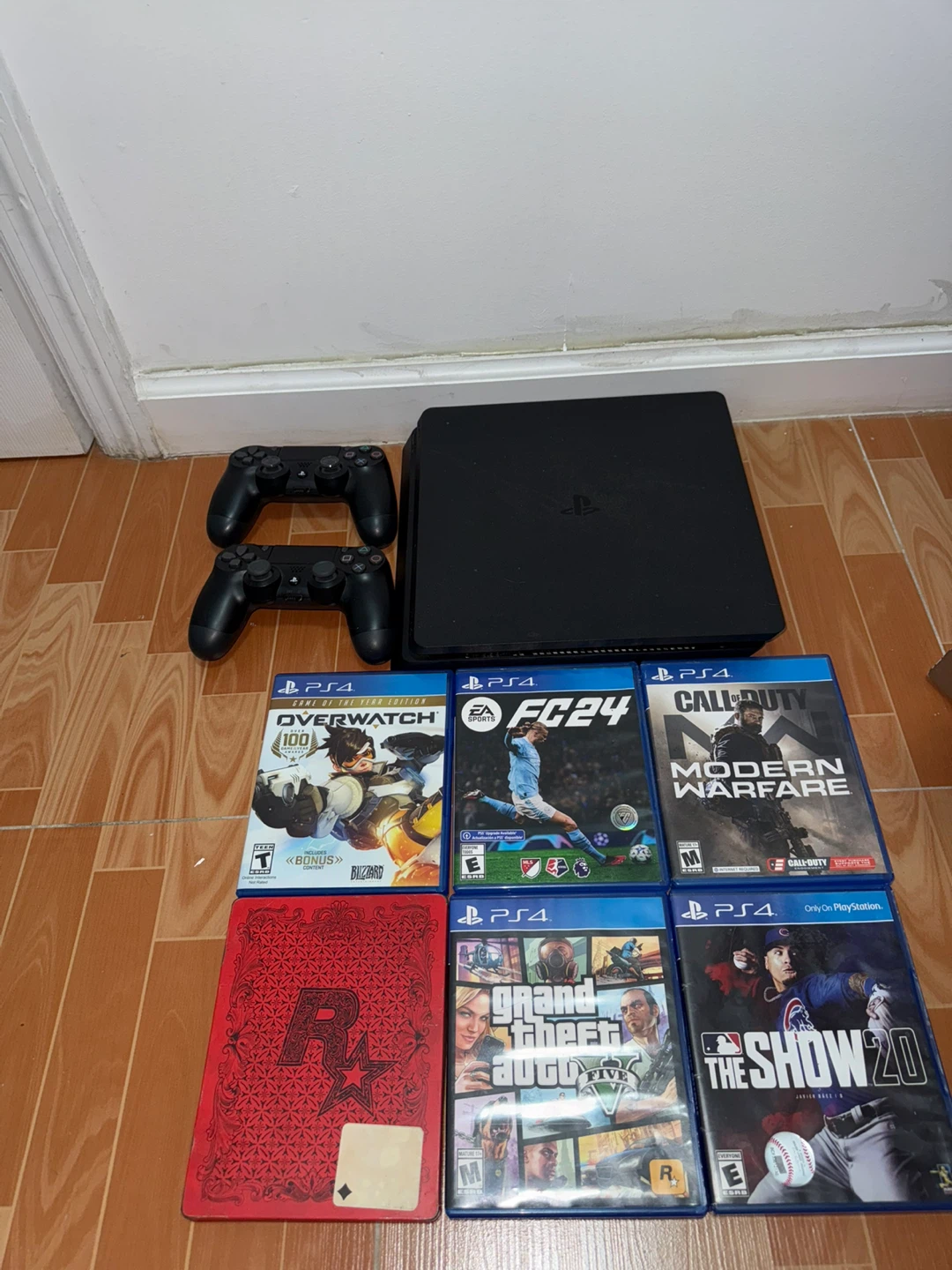 PlayStation 4 Slim Console with 6 Games and 2 Controllers - photo 2