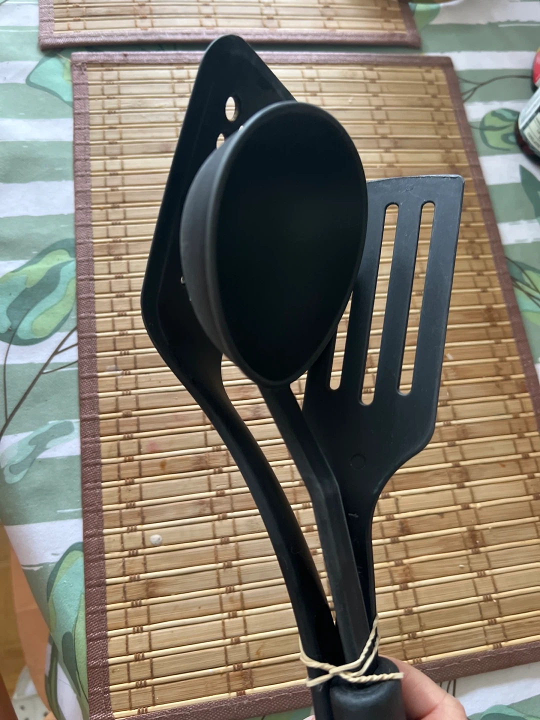 Black Kitchen Utensil Set - Ladle, Spatula, Turner - photo 2