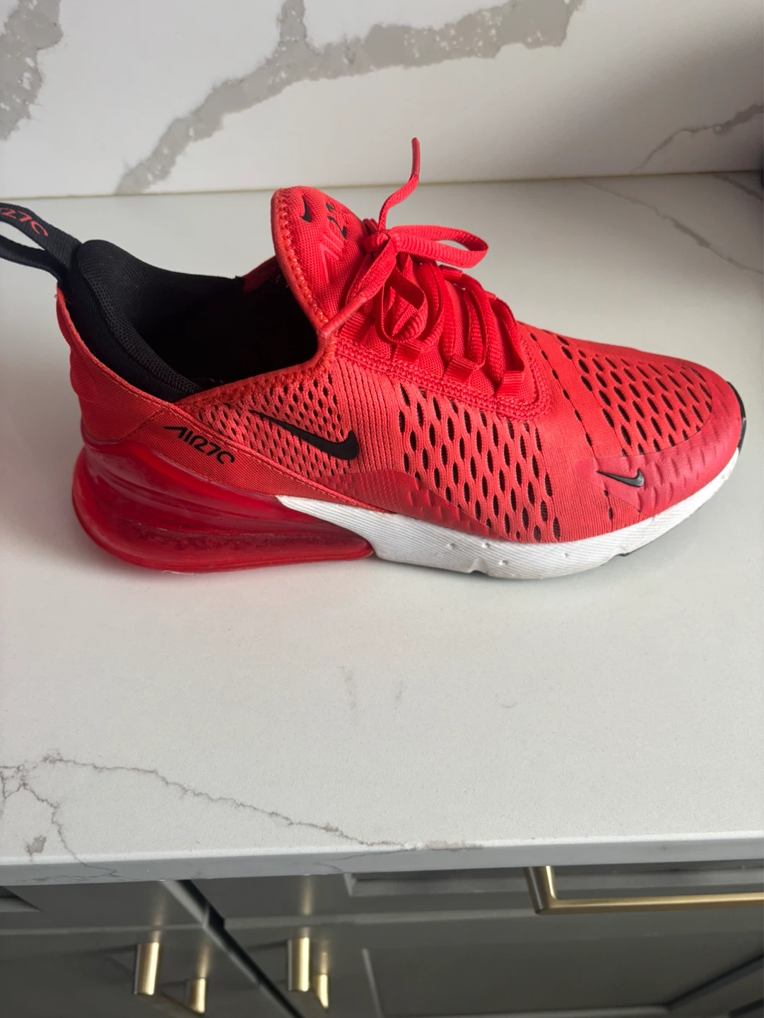 Nike Air Max 270 Red Shoes Size 6Y
