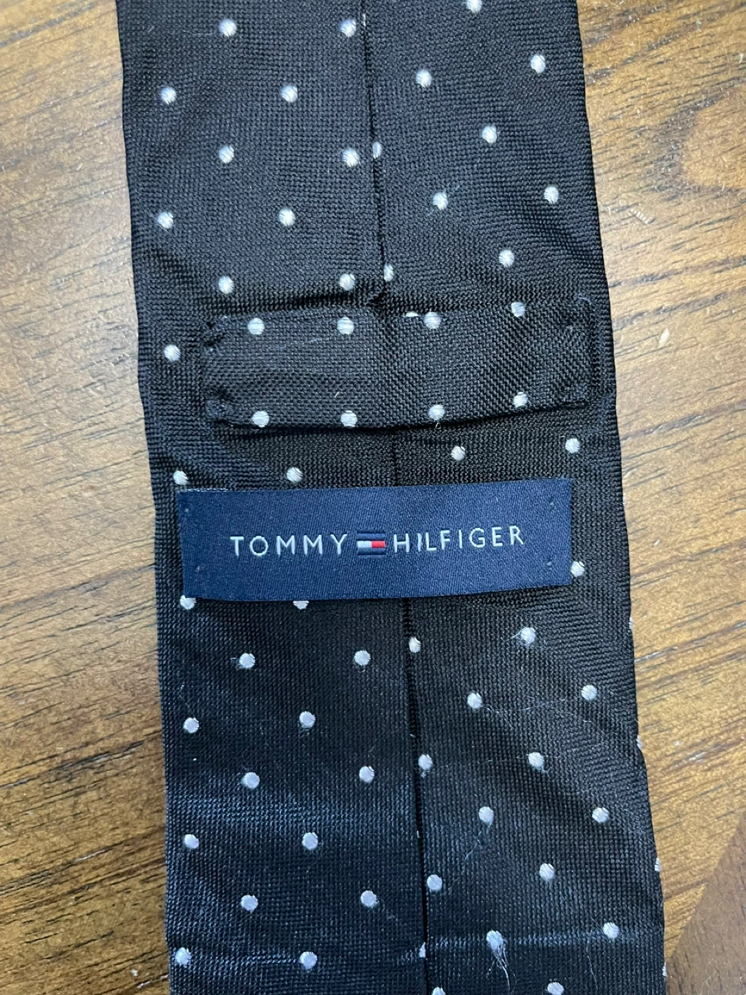 Tommy Hilfiger Black Polka Dot Tie
