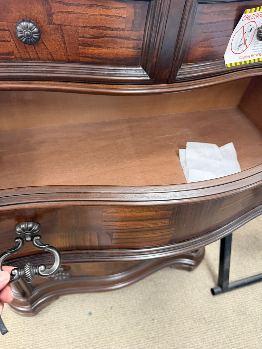Dark Wood 6-Drawer Dresser - photo 4
