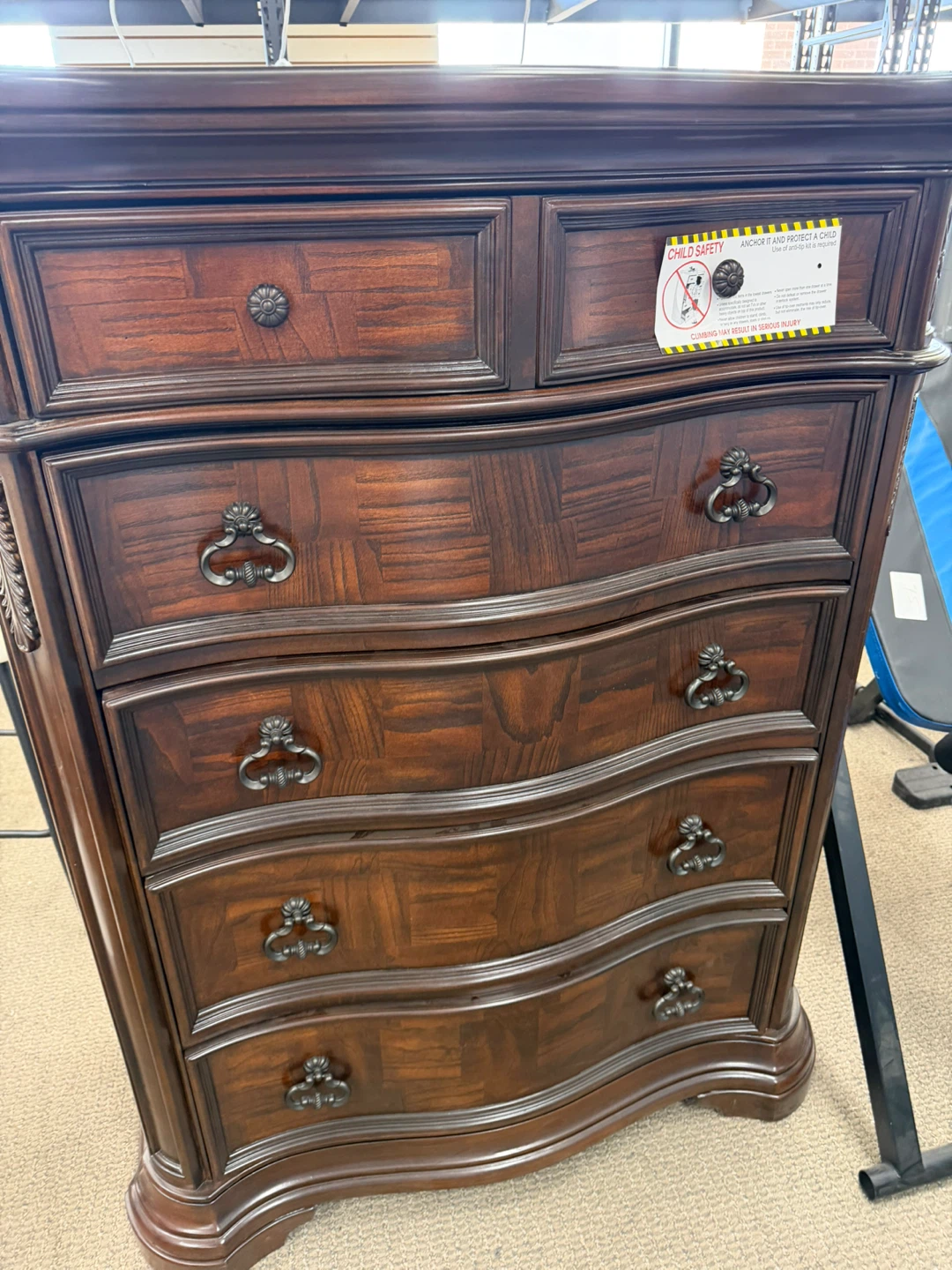 Dark Wood 6-Drawer Dresser - photo 2