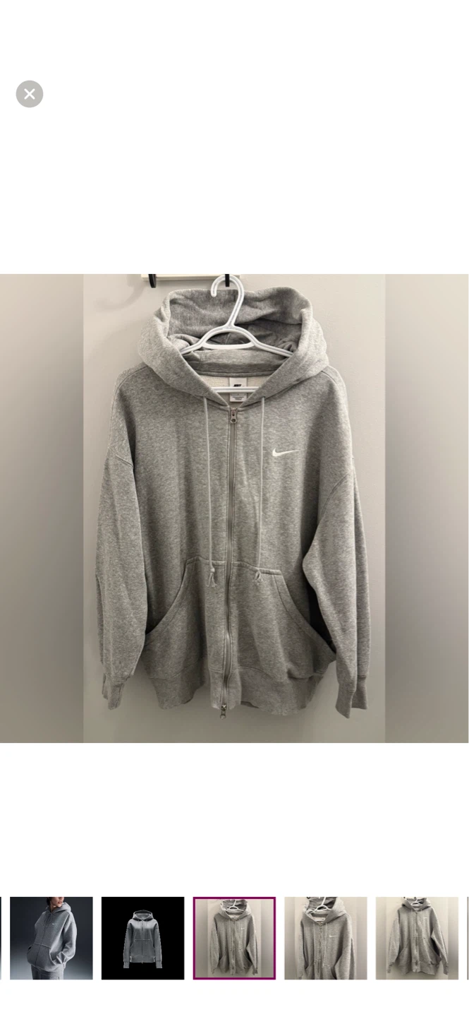 Nike women’s Phoenix oversized zip up hoodie size large - photo 2
