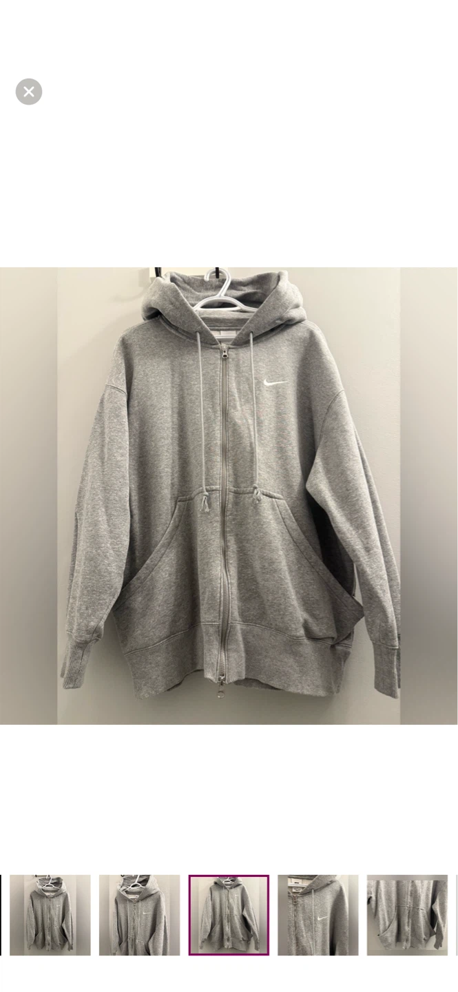 Nike women’s Phoenix oversized zip up hoodie size large - photo 4
