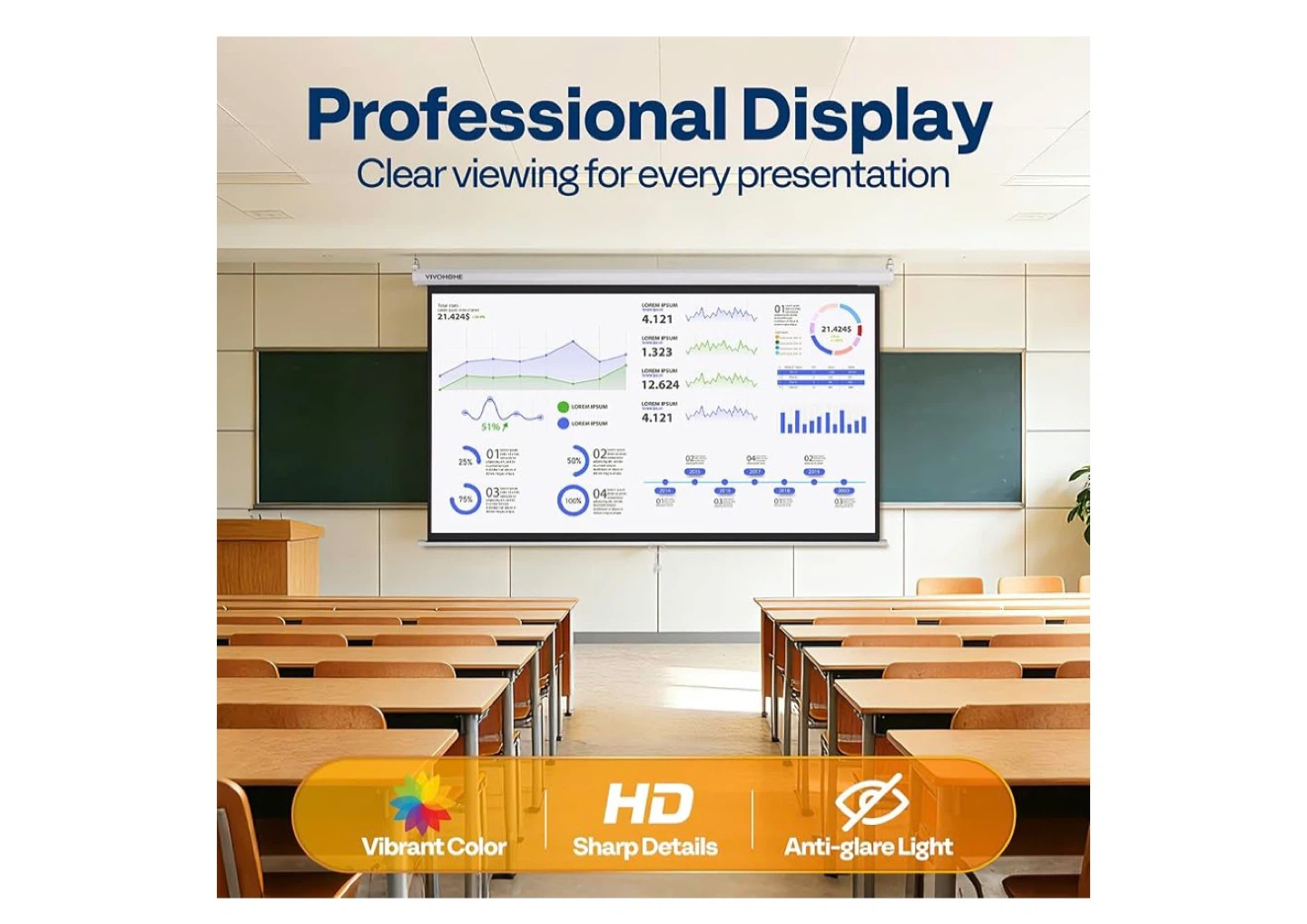 *BRAND NEW* VIVO 100" 16:9 Manual Projector Screen - photo 3