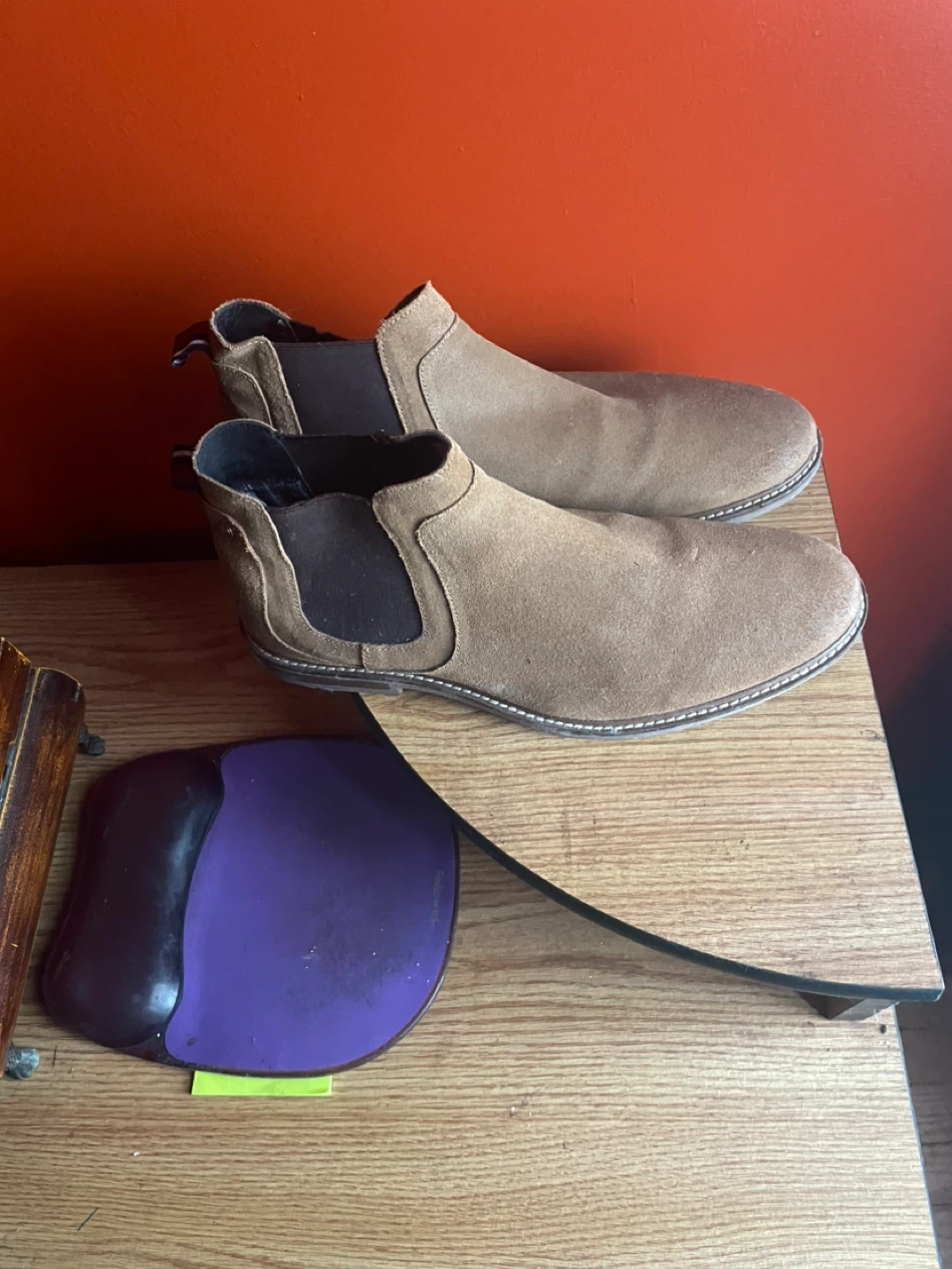 Grey Suede Ankle Boots with Zipper & Tan Suede Chelsea Boots - photo 4