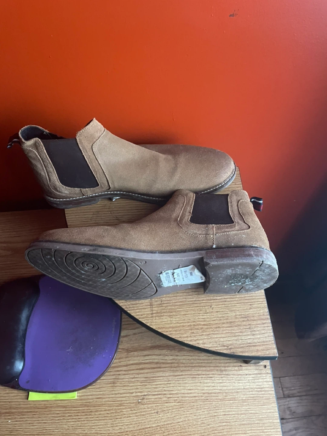 Grey Suede Ankle Boots with Zipper & Tan Suede Chelsea Boots - photo 5