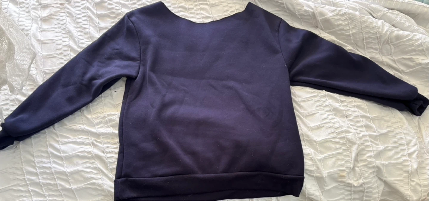Navy Relaxed Boatneck Sweatshirt - photo 2