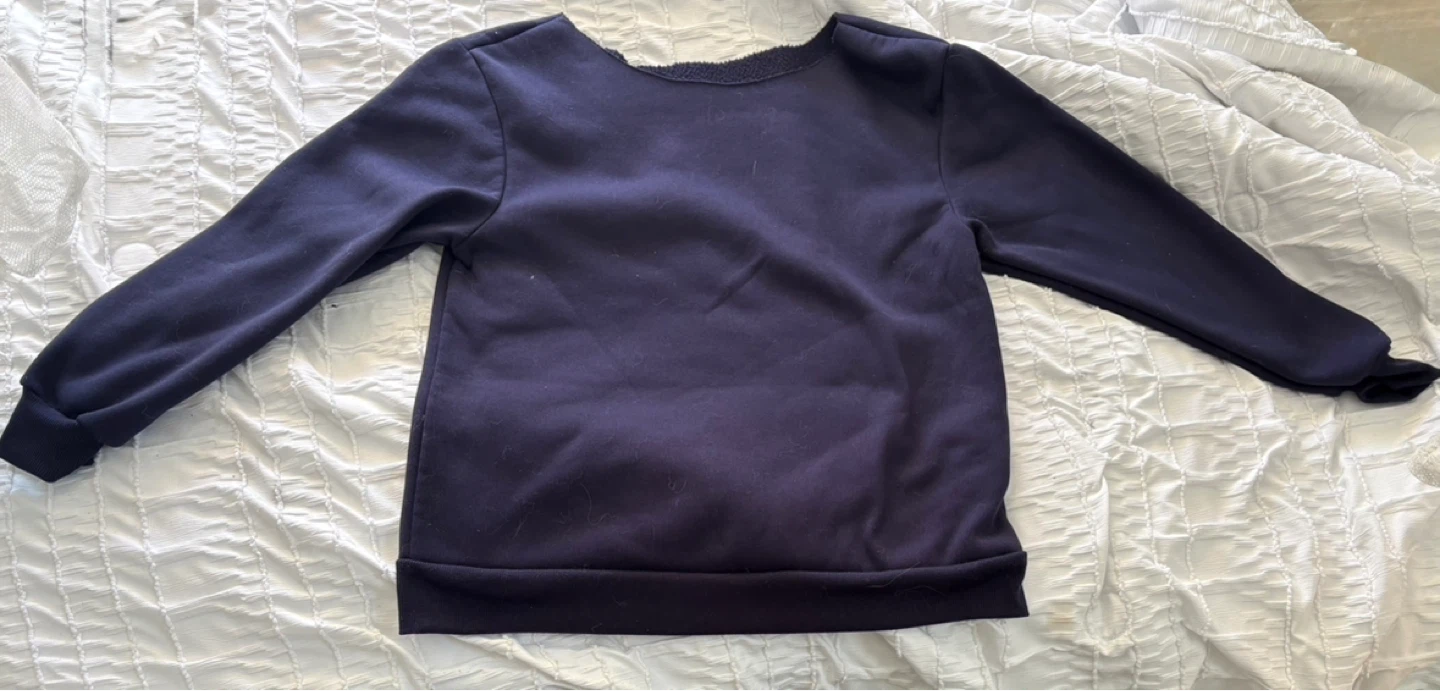 Navy Relaxed Boatneck Sweatshirt